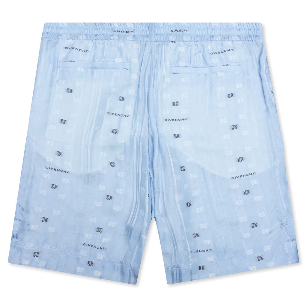 GIVENCHY SKATE FIT SHORTS W/ ELASTIC WAIST BAND - NAVY/LIGHT BLUE - 2