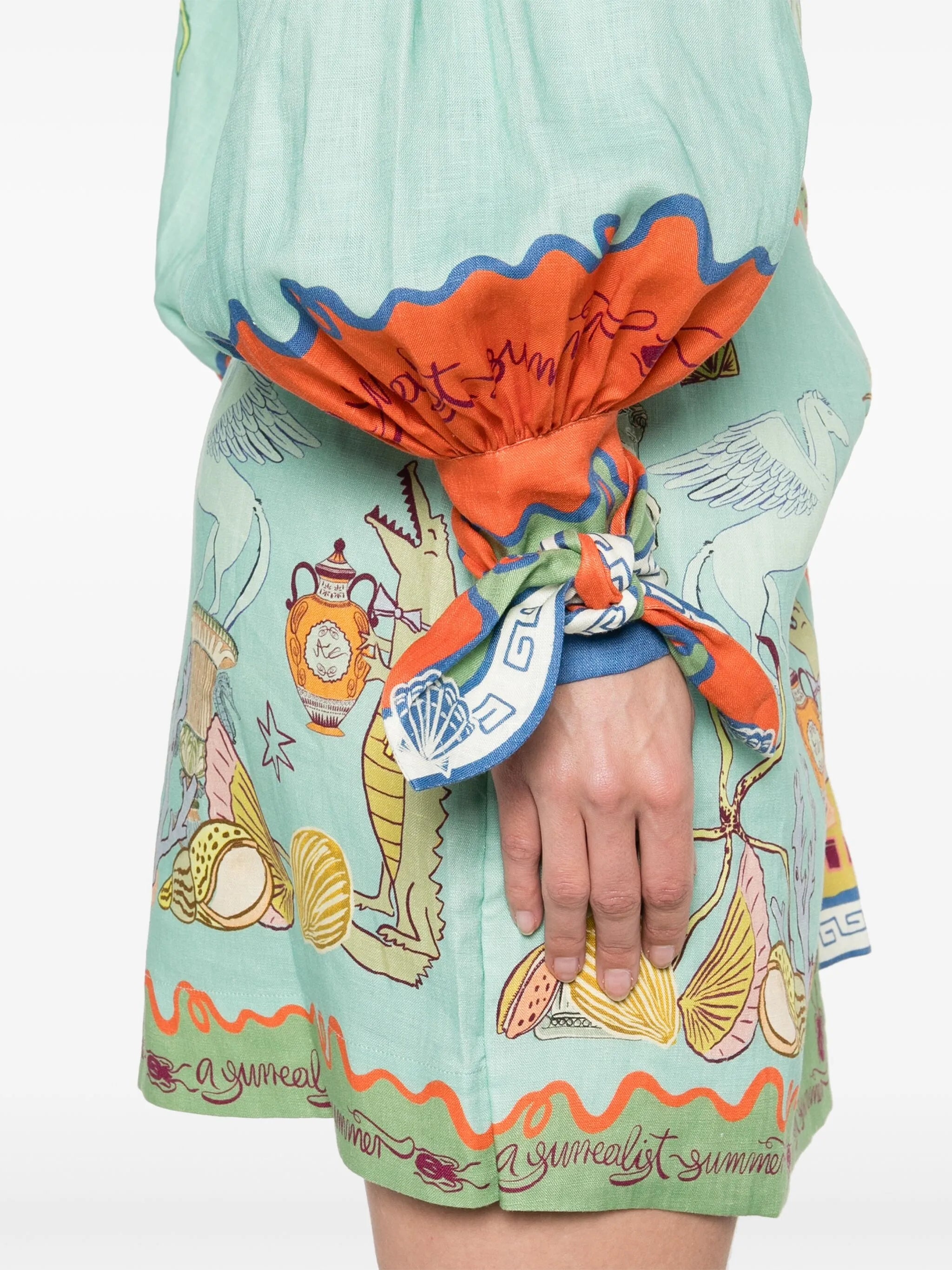 Surrealist Summer Mini Shirtdress - 3