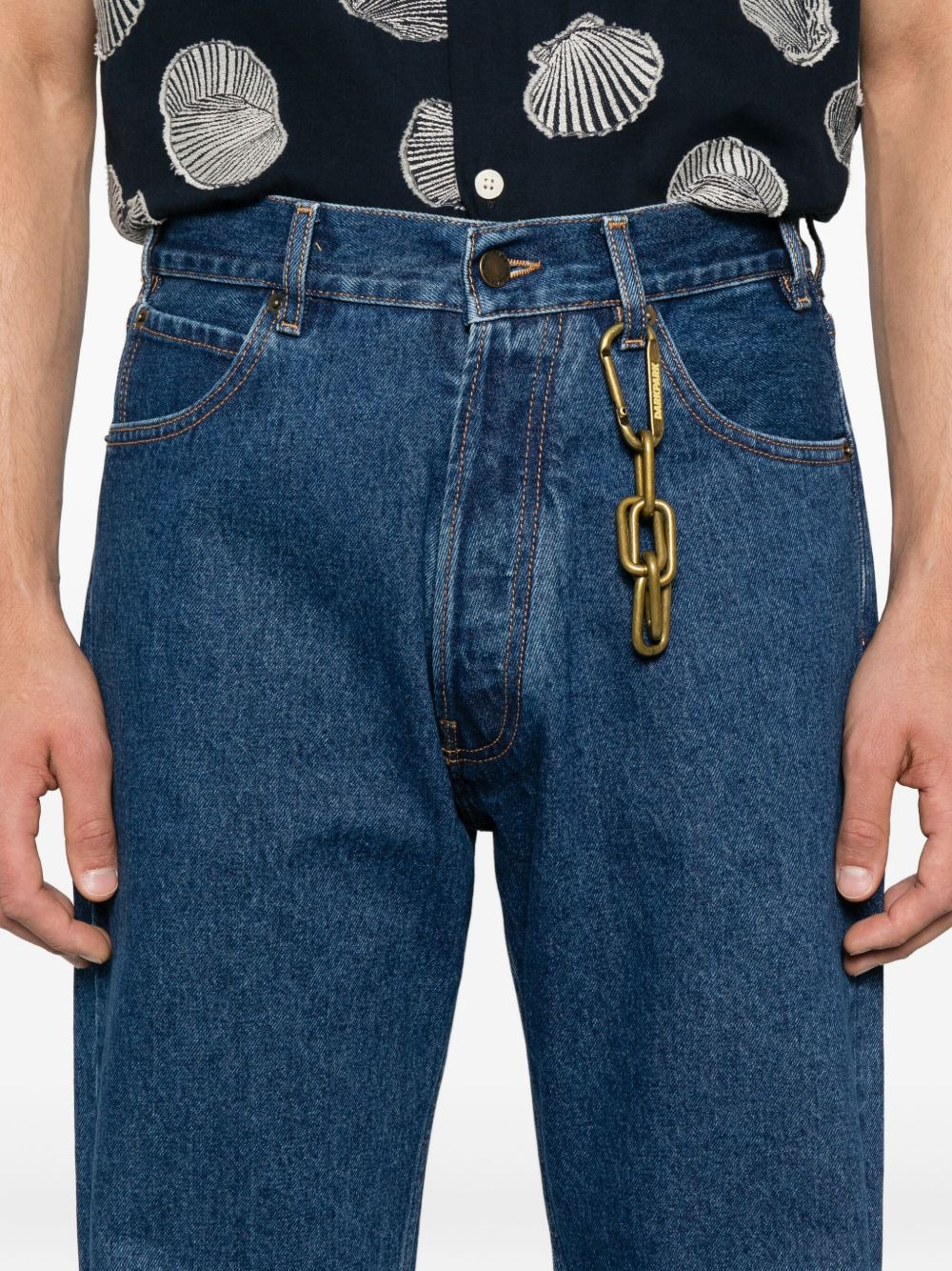 chain-embellished jeans - 5