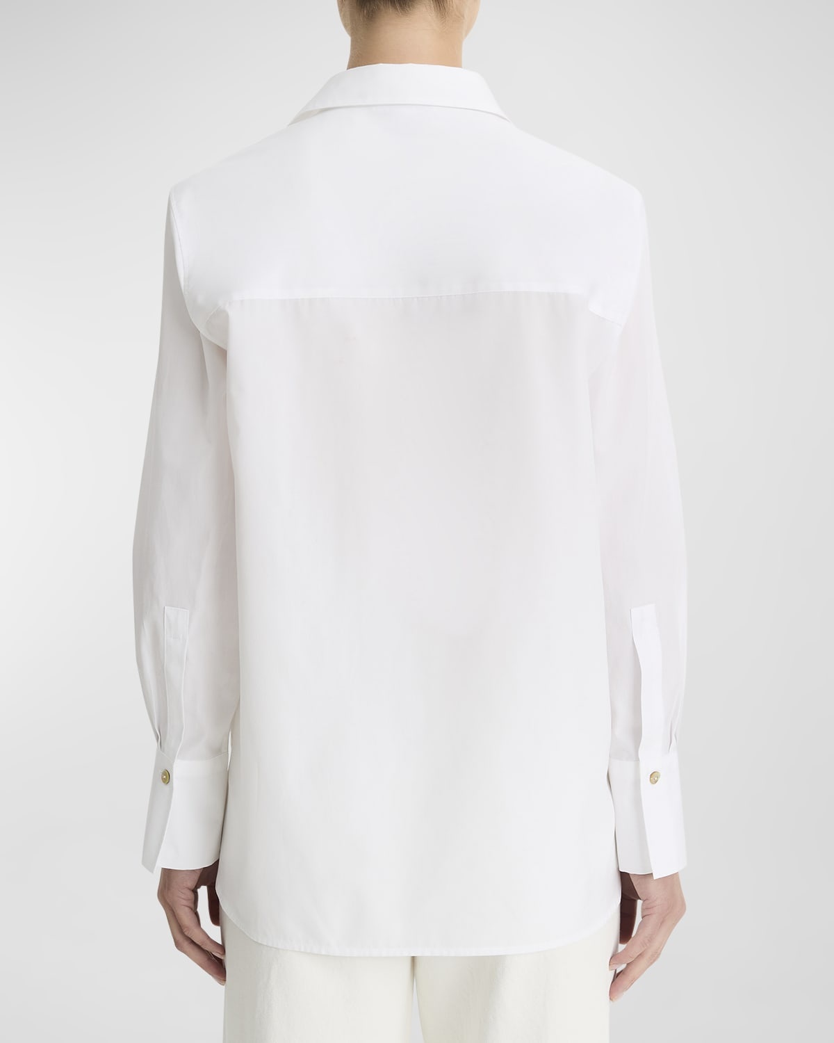 Relaxed Straight Cotton Button-Front Shirt - 3