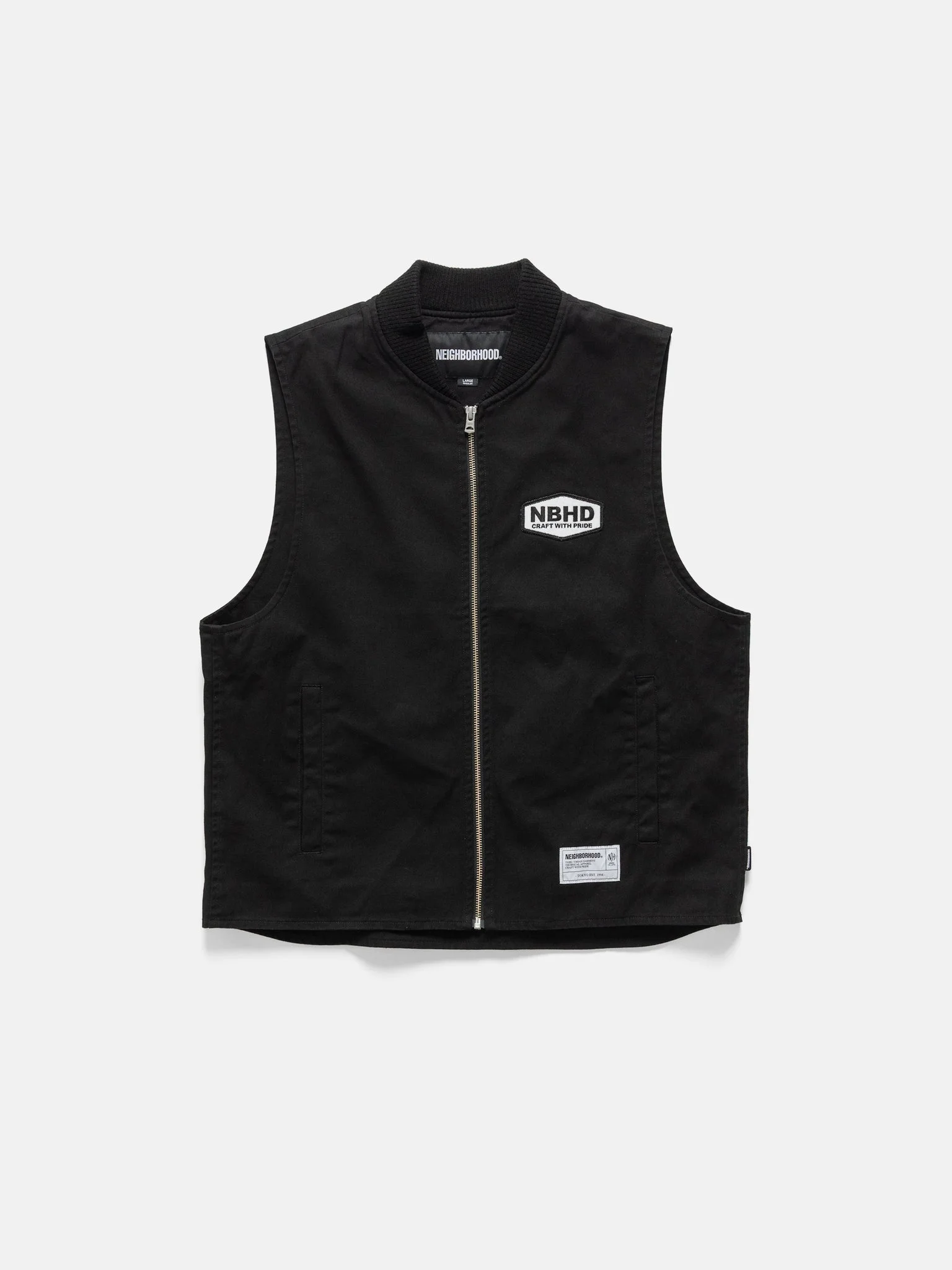 Zip Work Vest Black - 1