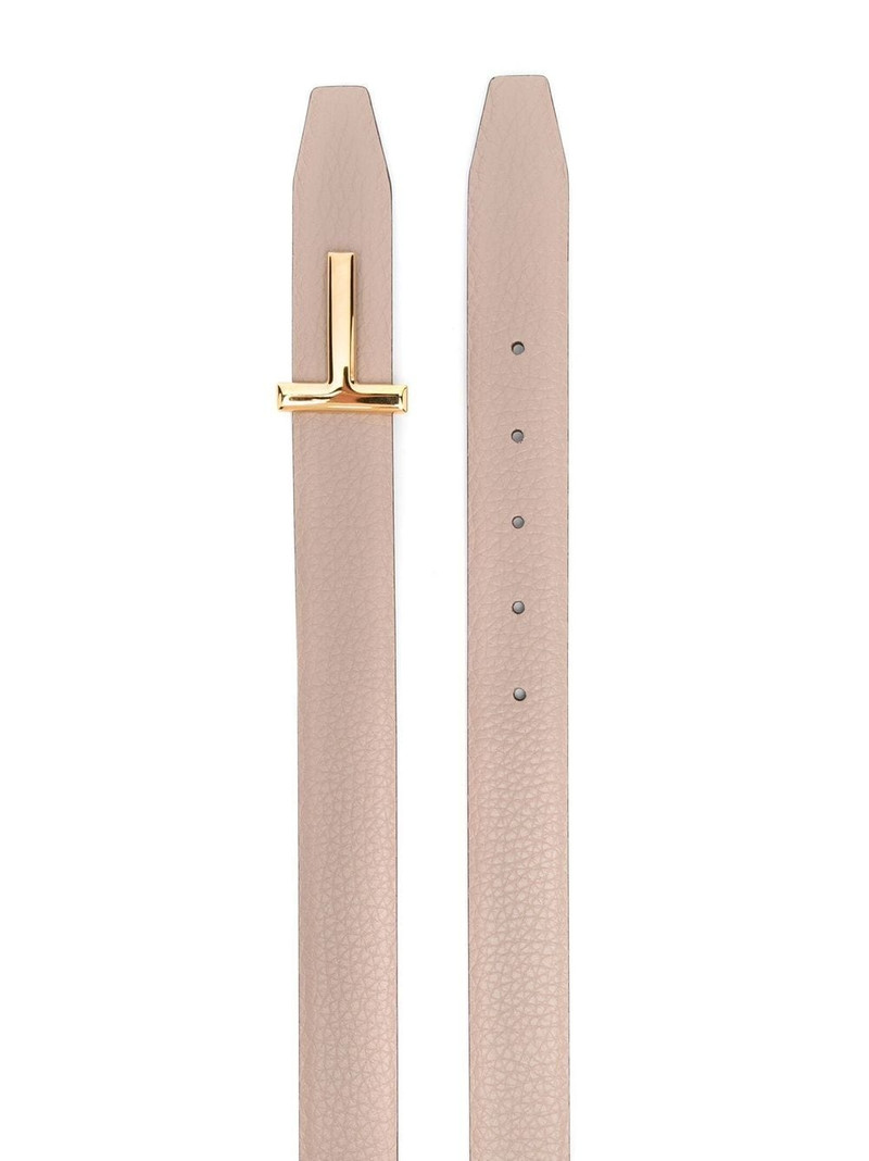 TOM FORD leather logo plaque belt outlook