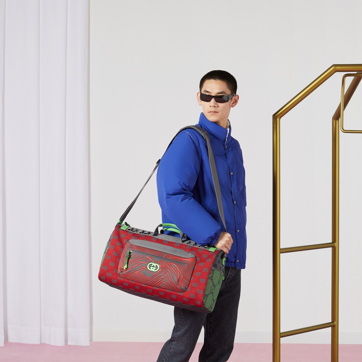 GG nylon duffle bag - 3
