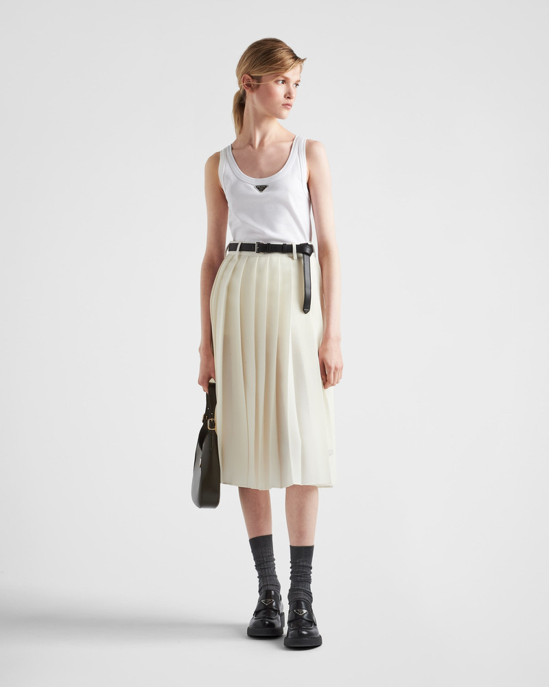 Prada Ribbed knit jersey tank top outlook