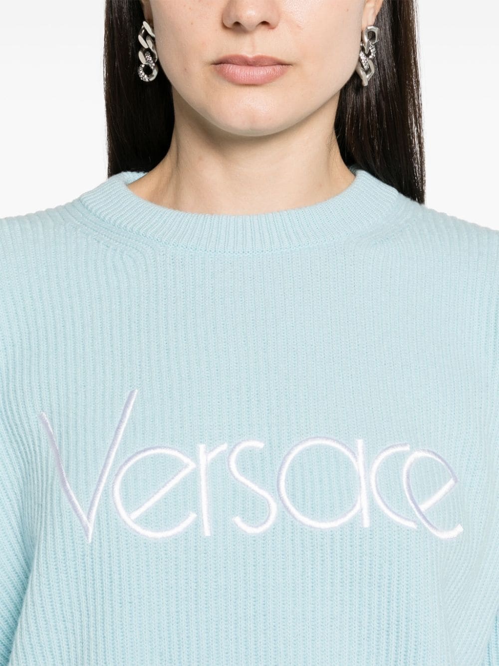 logo-embroidered jumper - 5