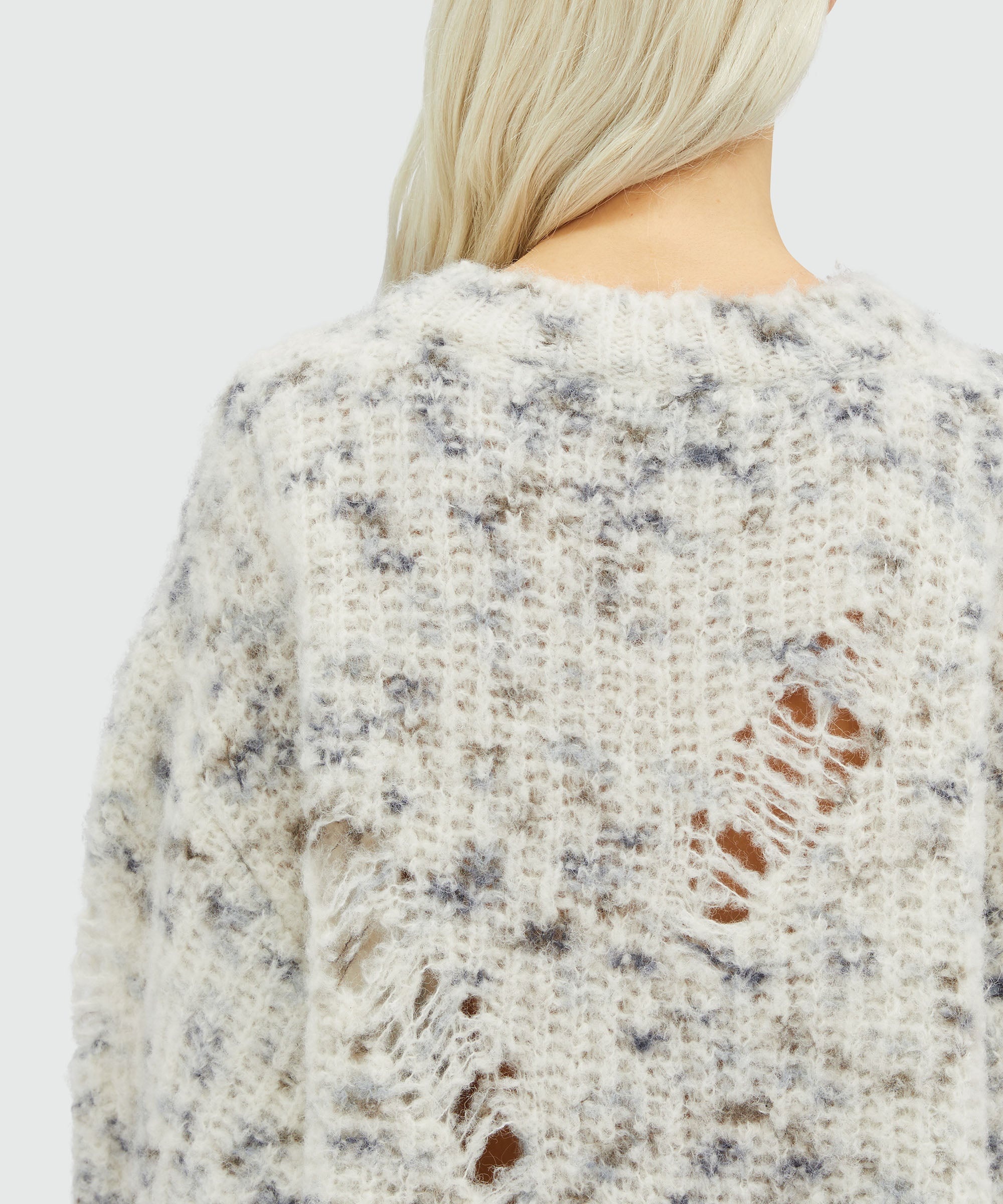 Beige alpaca and wool sweater - 5