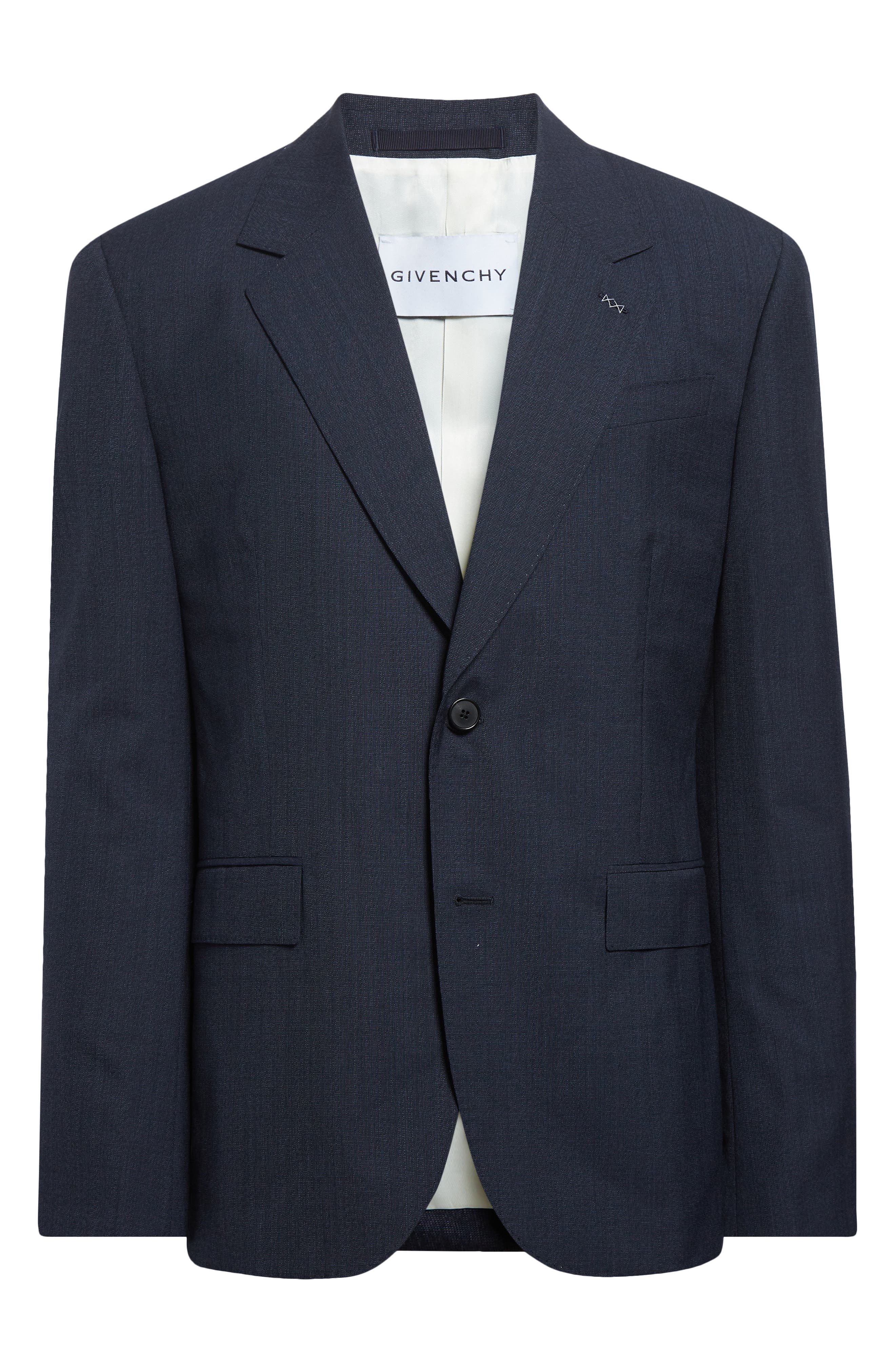Givenchy Classic Fit Notch Lapel Wool Blazer in Dark Blue at Nordstrom - 7