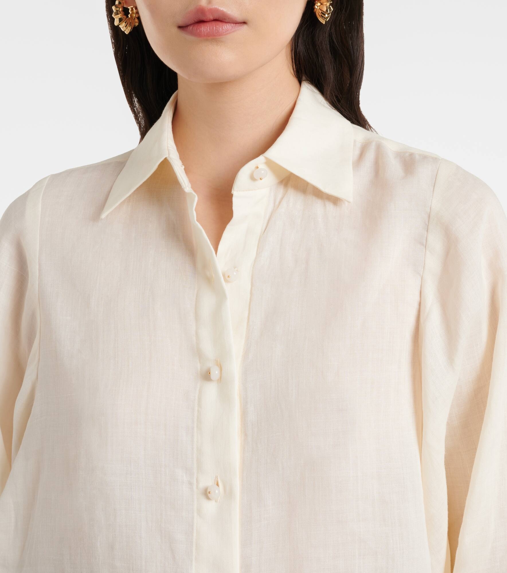 Crush ramie shirt - 4