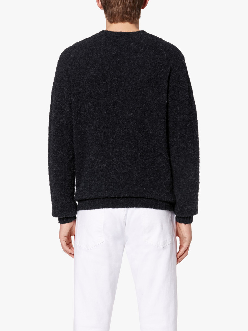 HUTCHINS CHARCOAL WOOL CREW NECK SWEATER 4