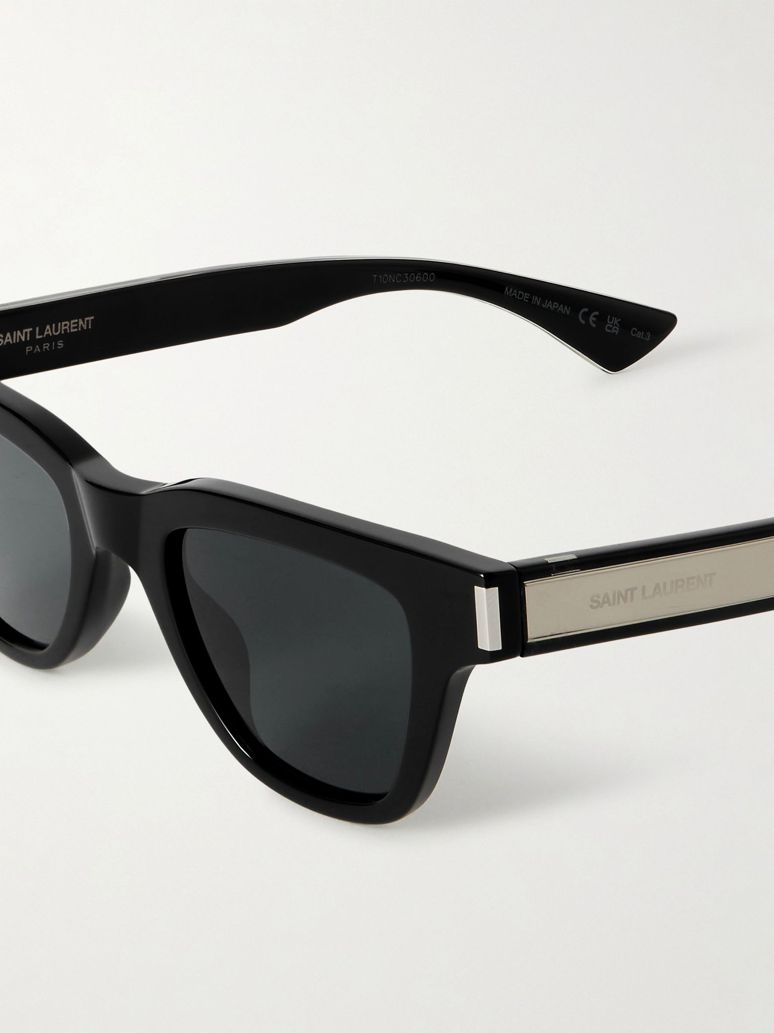 Jacques D-frame acetate and silver-tone sunglasses Black - 4