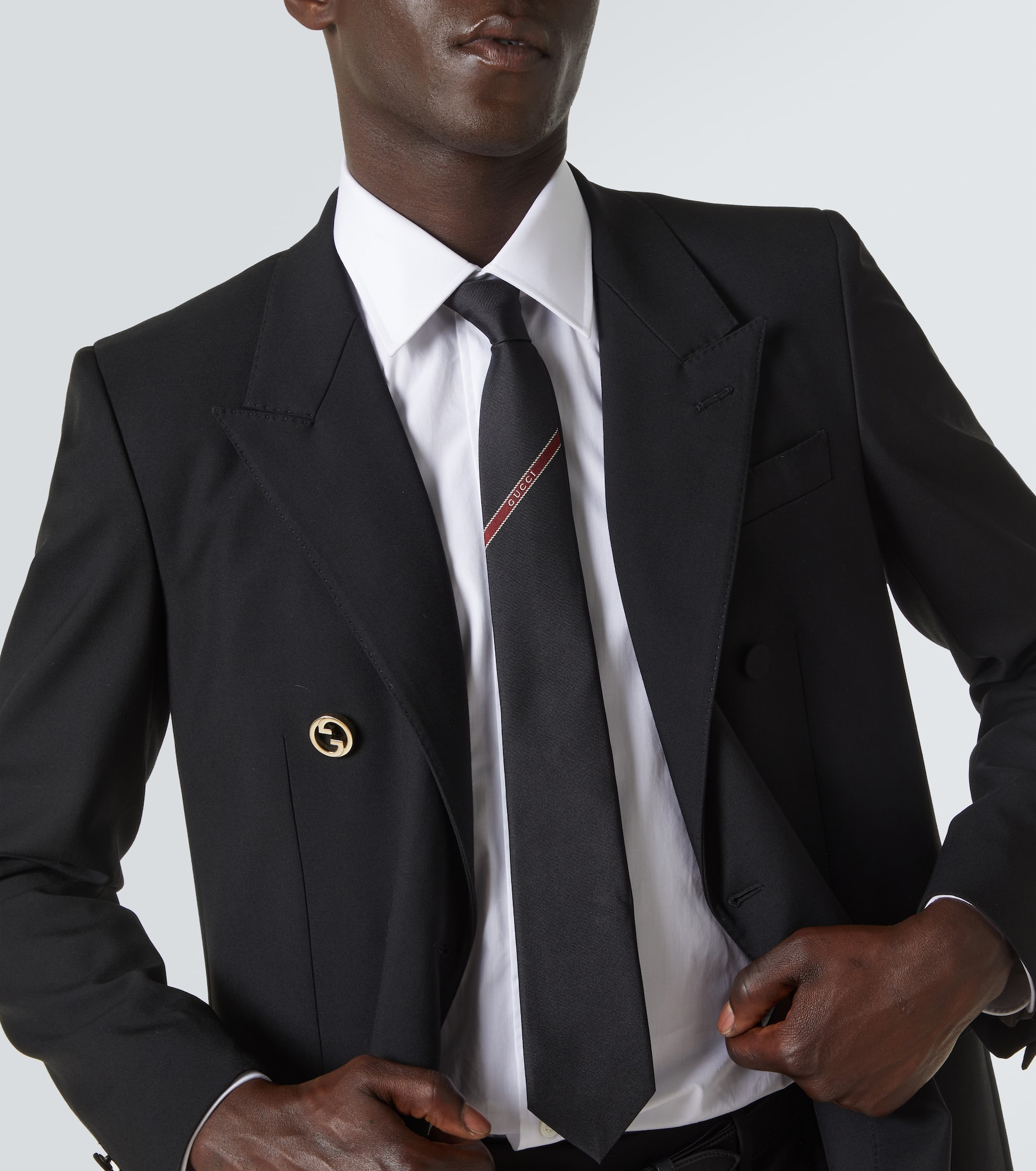 Logo silk jacquard tie - 3