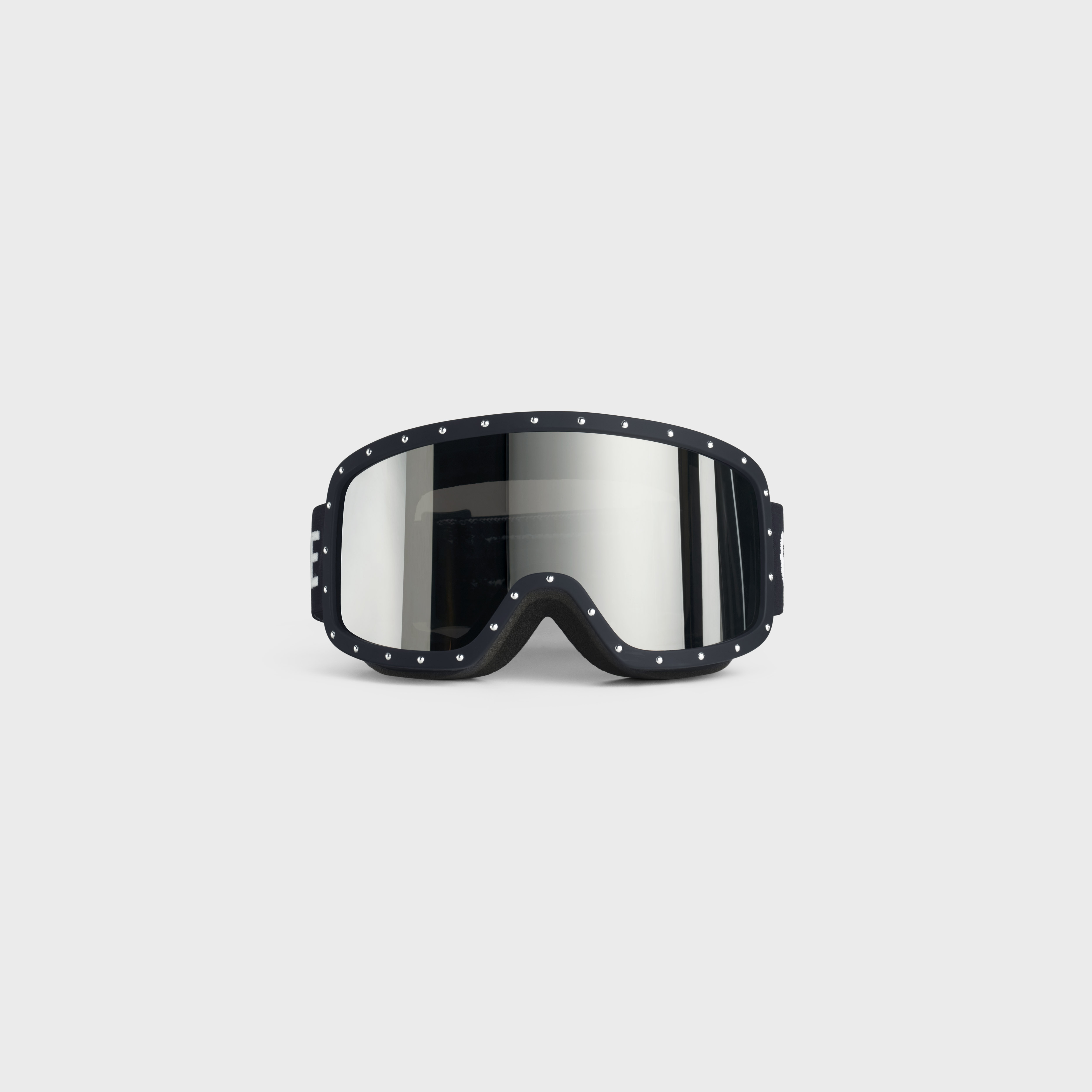 CELINE Ski Mask in Plastic with Metal Studs & Mirror Lenses - 1