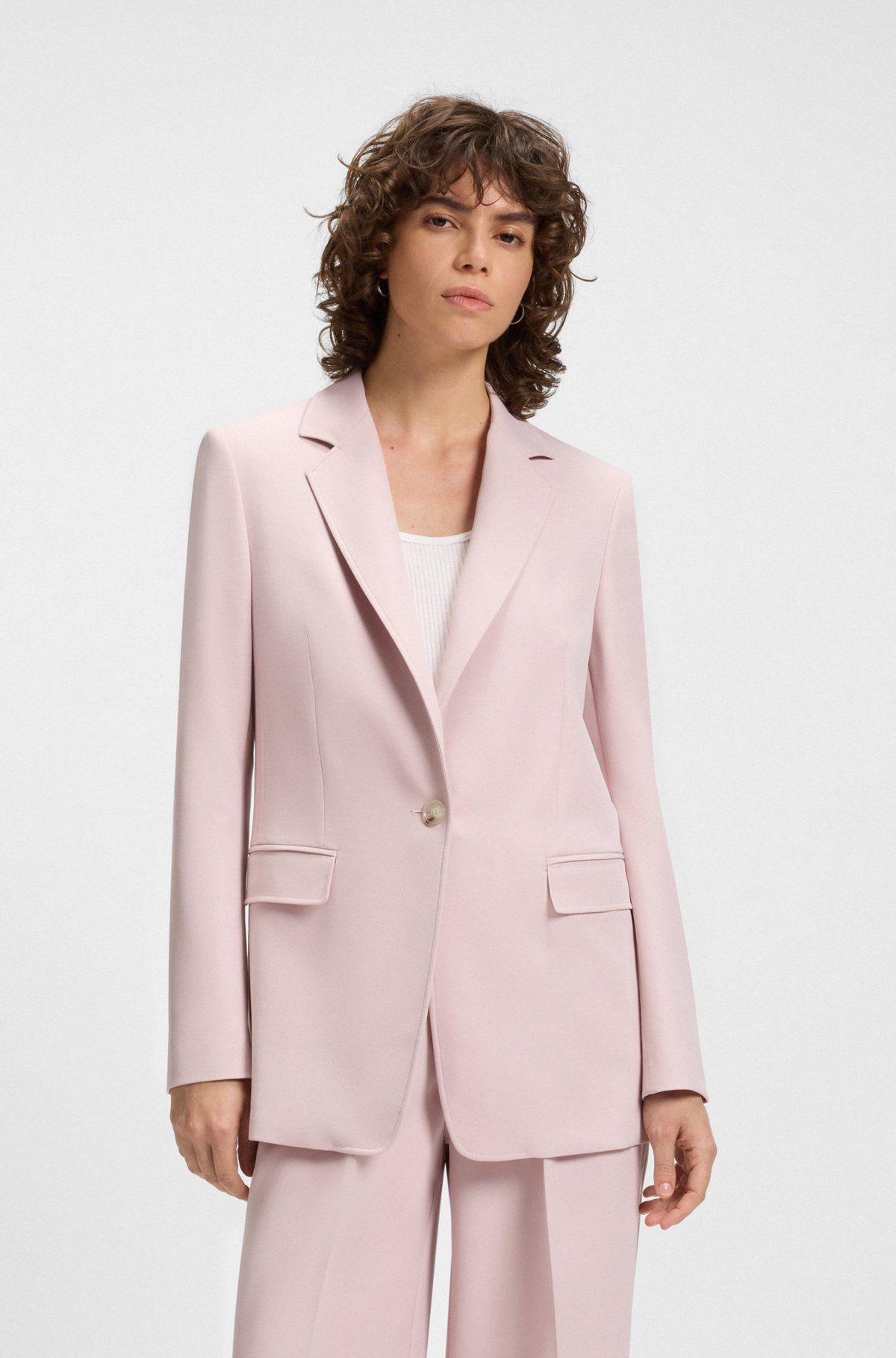 FITTED BLAZER IN STRETCH FABRIC - 2