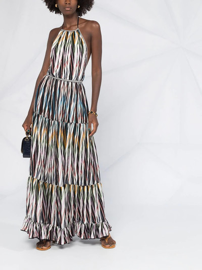 Missoni backless tiered maxi-dress outlook