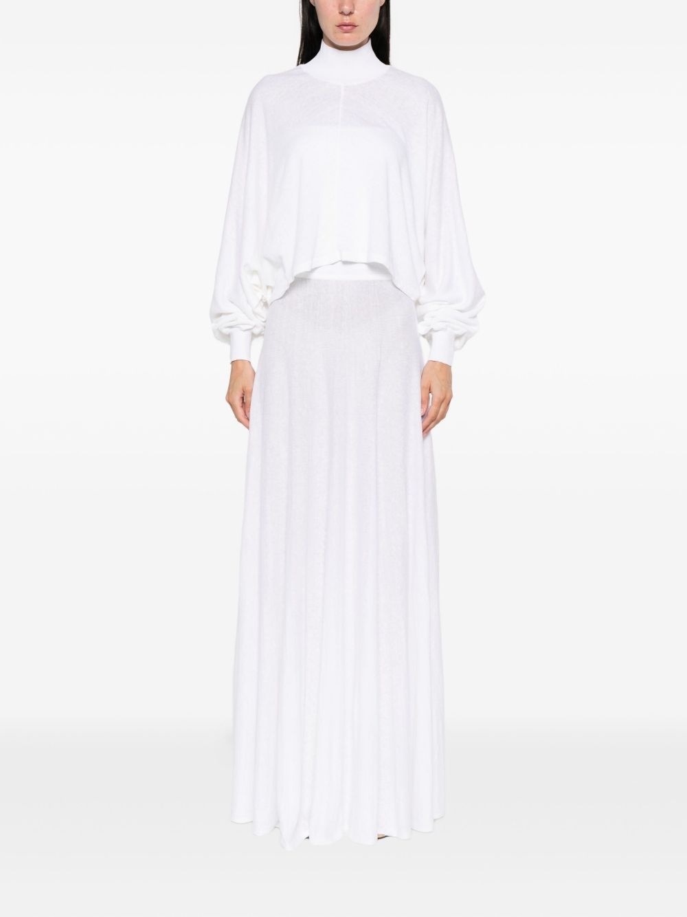 long-sleeved cropped blouse - 2