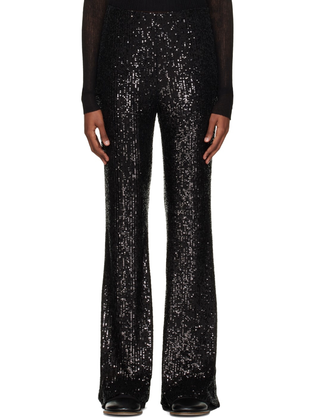 Black Sequin Leggings - 1