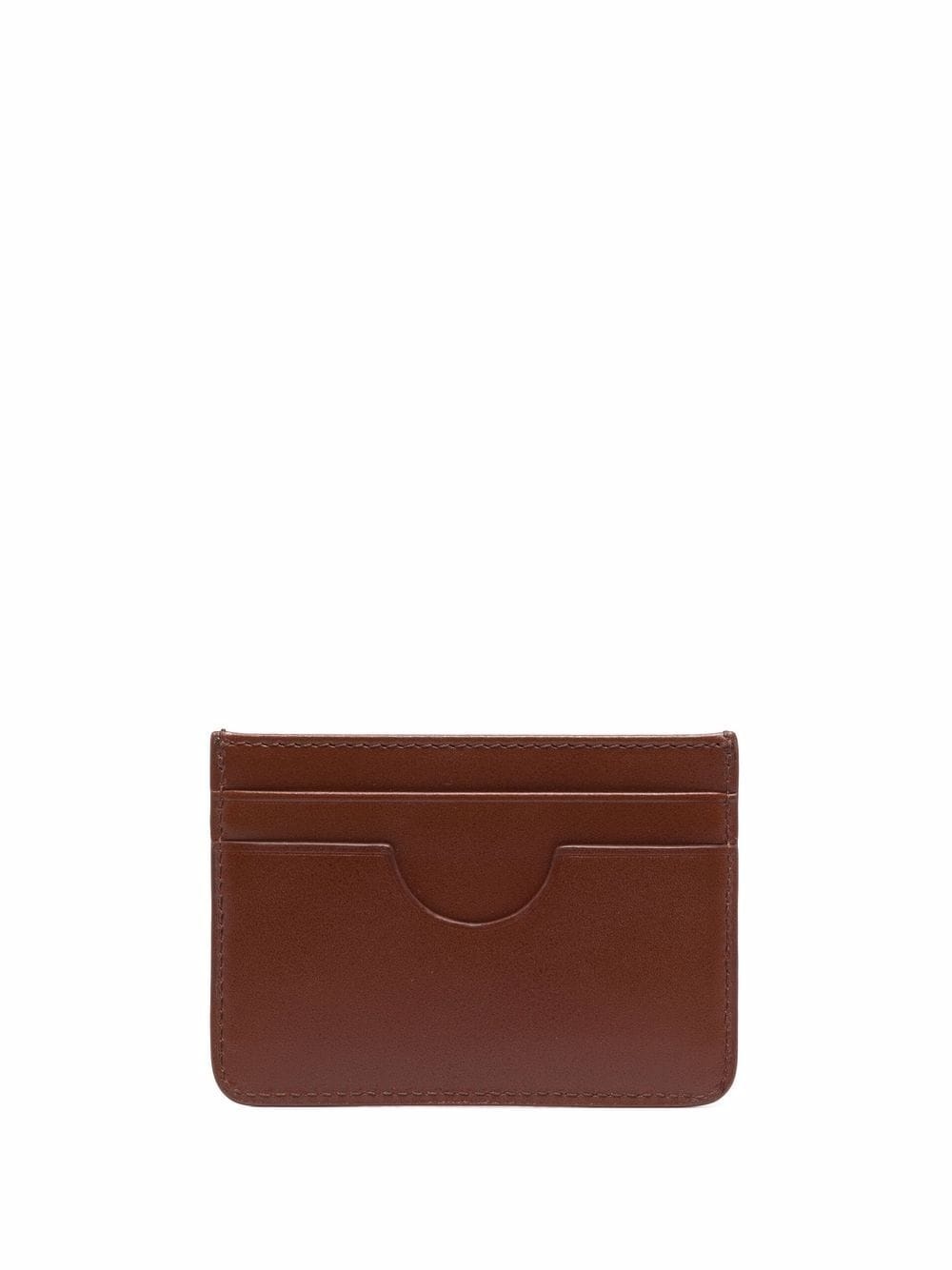 logo-print leather cardholder - 2