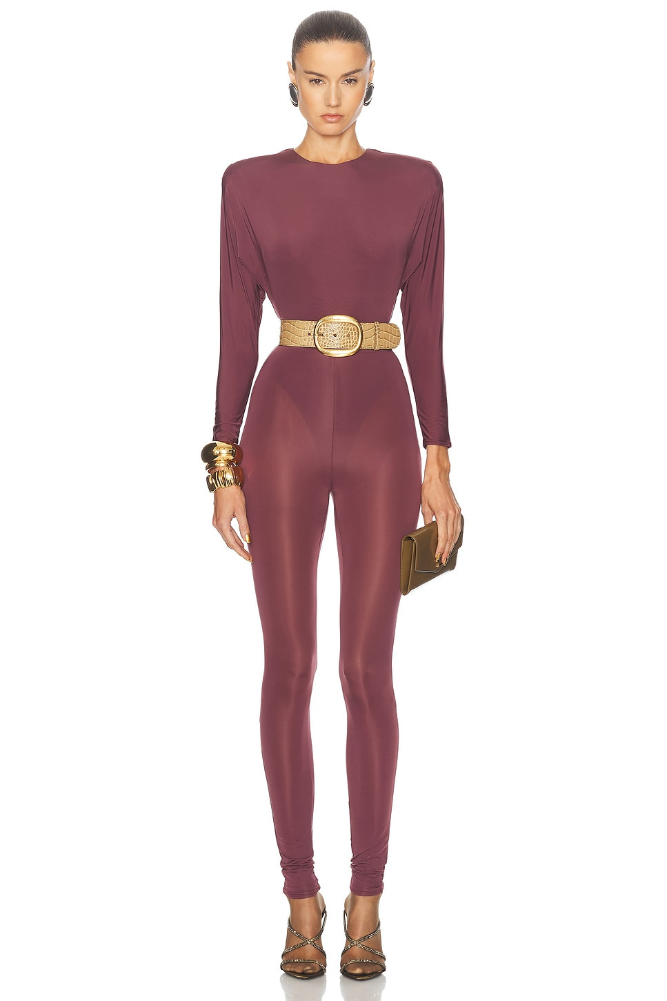 Batwing Jersey Catsuit - 4
