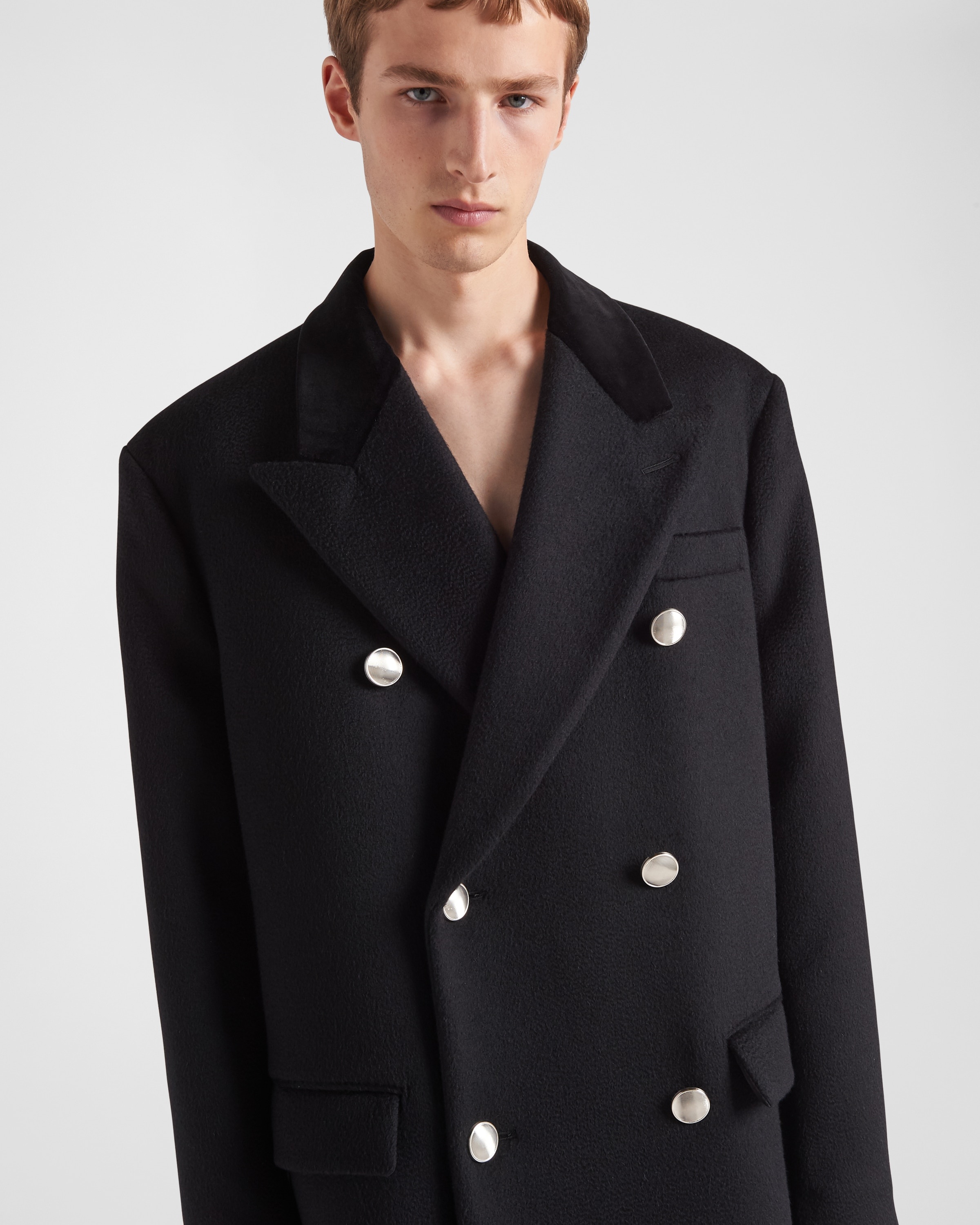 Double-breasted cashmere coat - 3