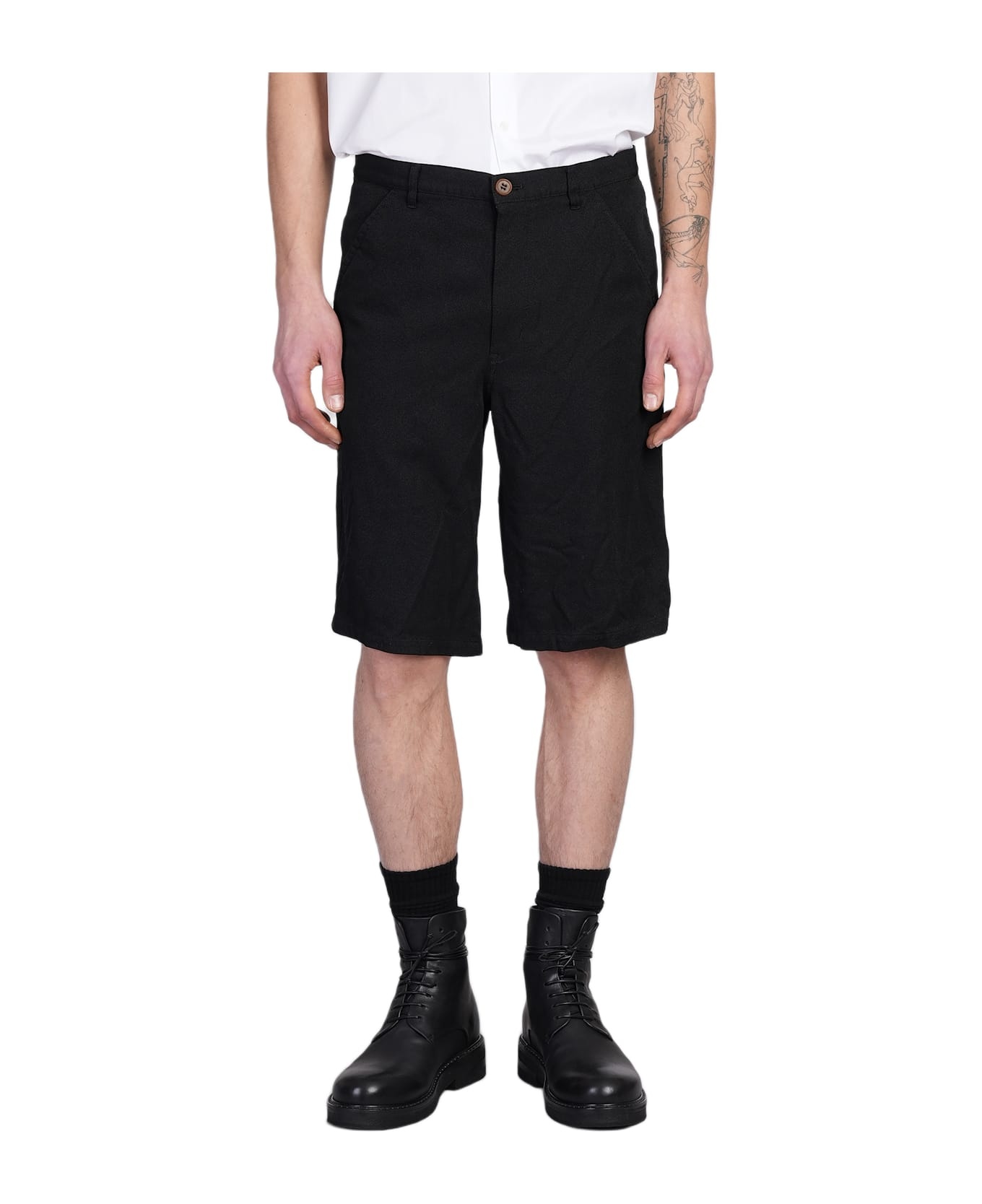 Shorts In Black Polyester - 1