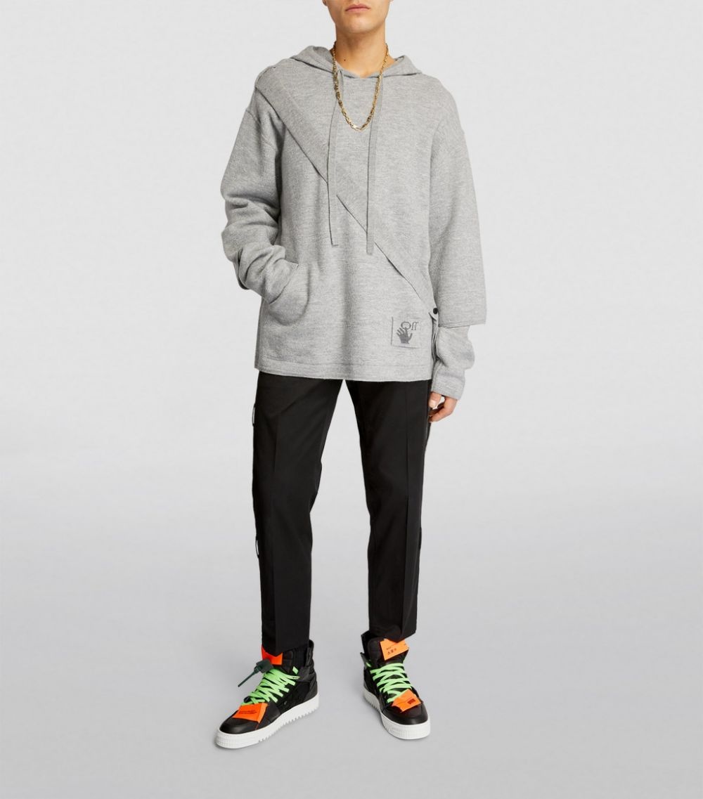 Off-White Easybreezy logo-patch hoodie | REVERSIBLE