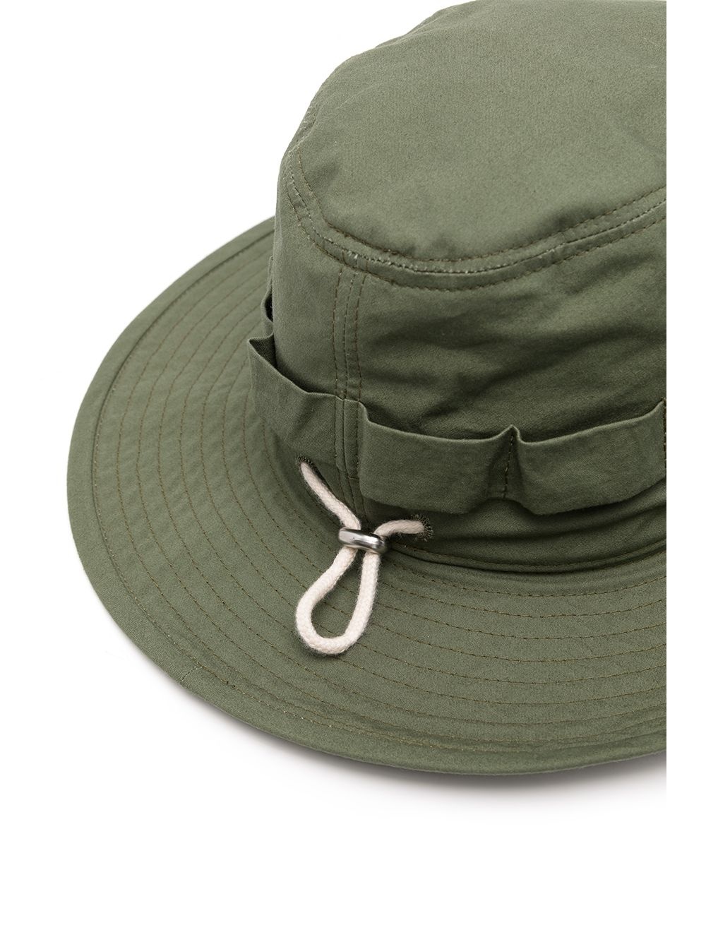 drawstring cotton-twill bucket hat - 2