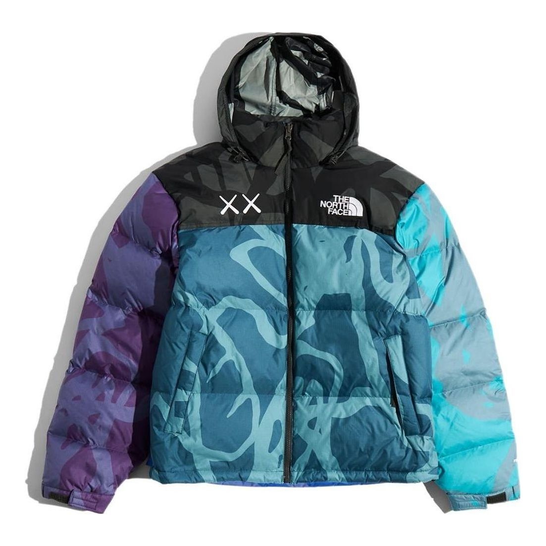 THE NORTH FACE x KAWS Retro 1996 Nuptse Jacket 'Monterey Blue' NF0A7WLU-75S - 1