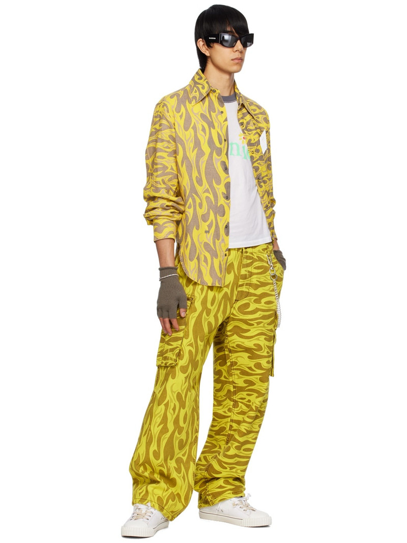ERL Yellow Printed Cargo Pants outlook