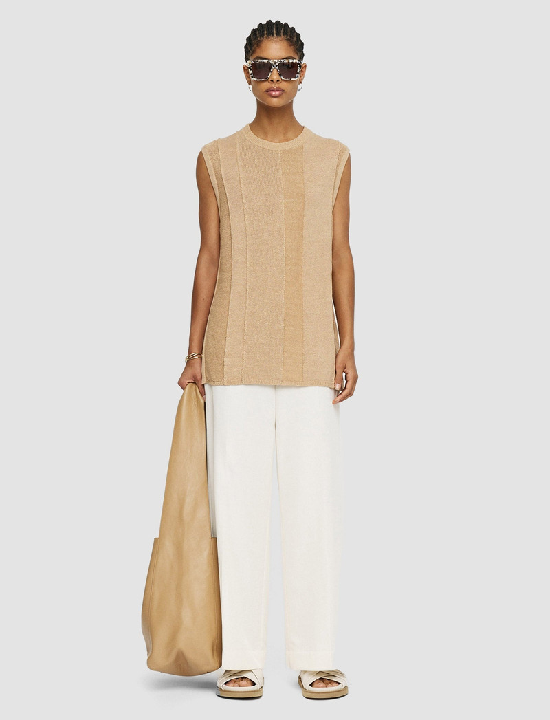 JOSEPH Linen Blend Knitted Tank Top outlook