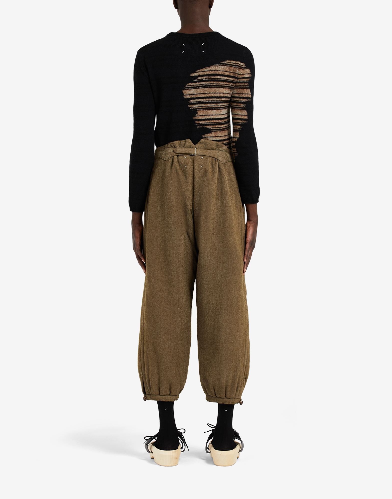 Padded wool trousers - 4