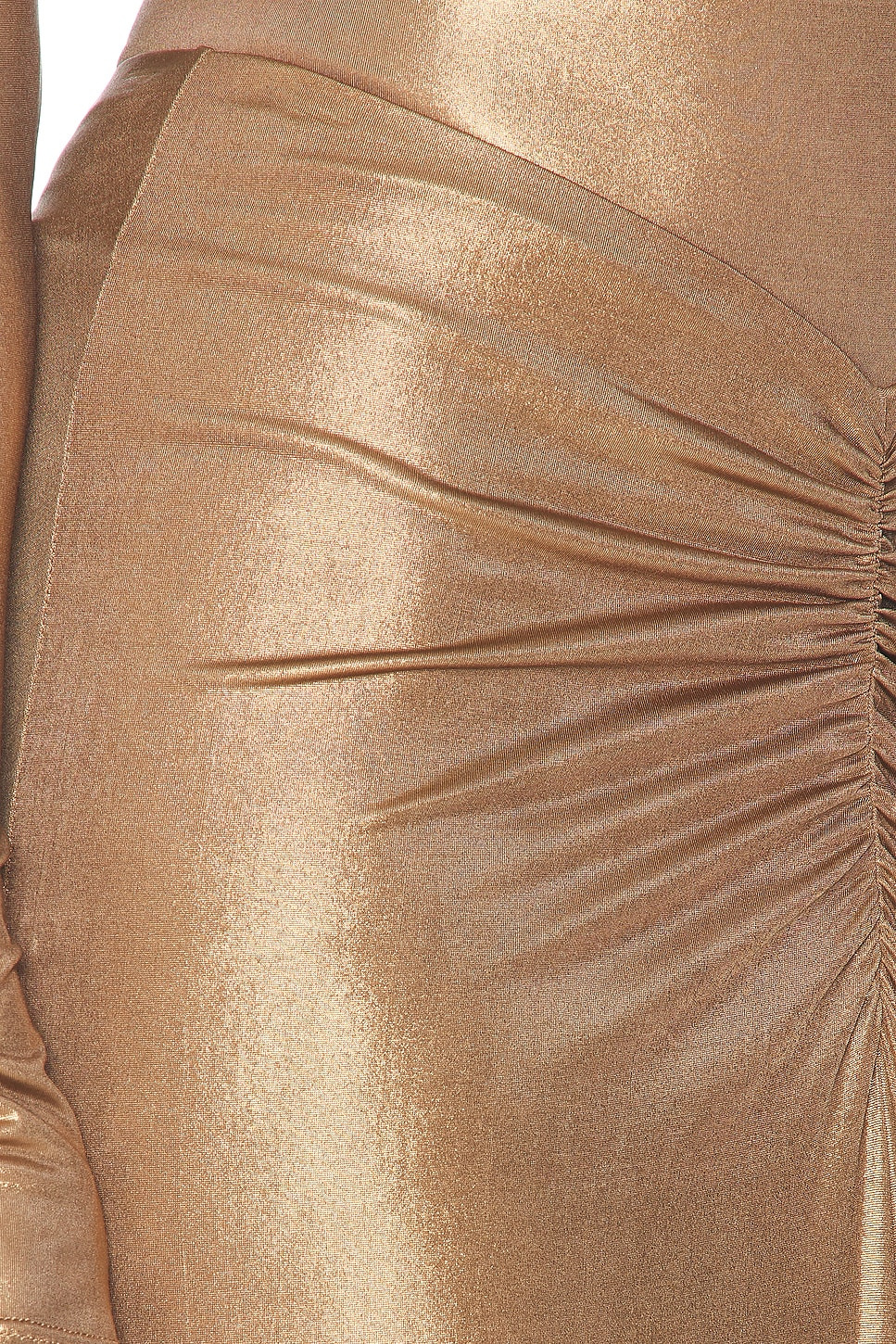 Coated Jersey Ruched Maxi Skirt - 6
