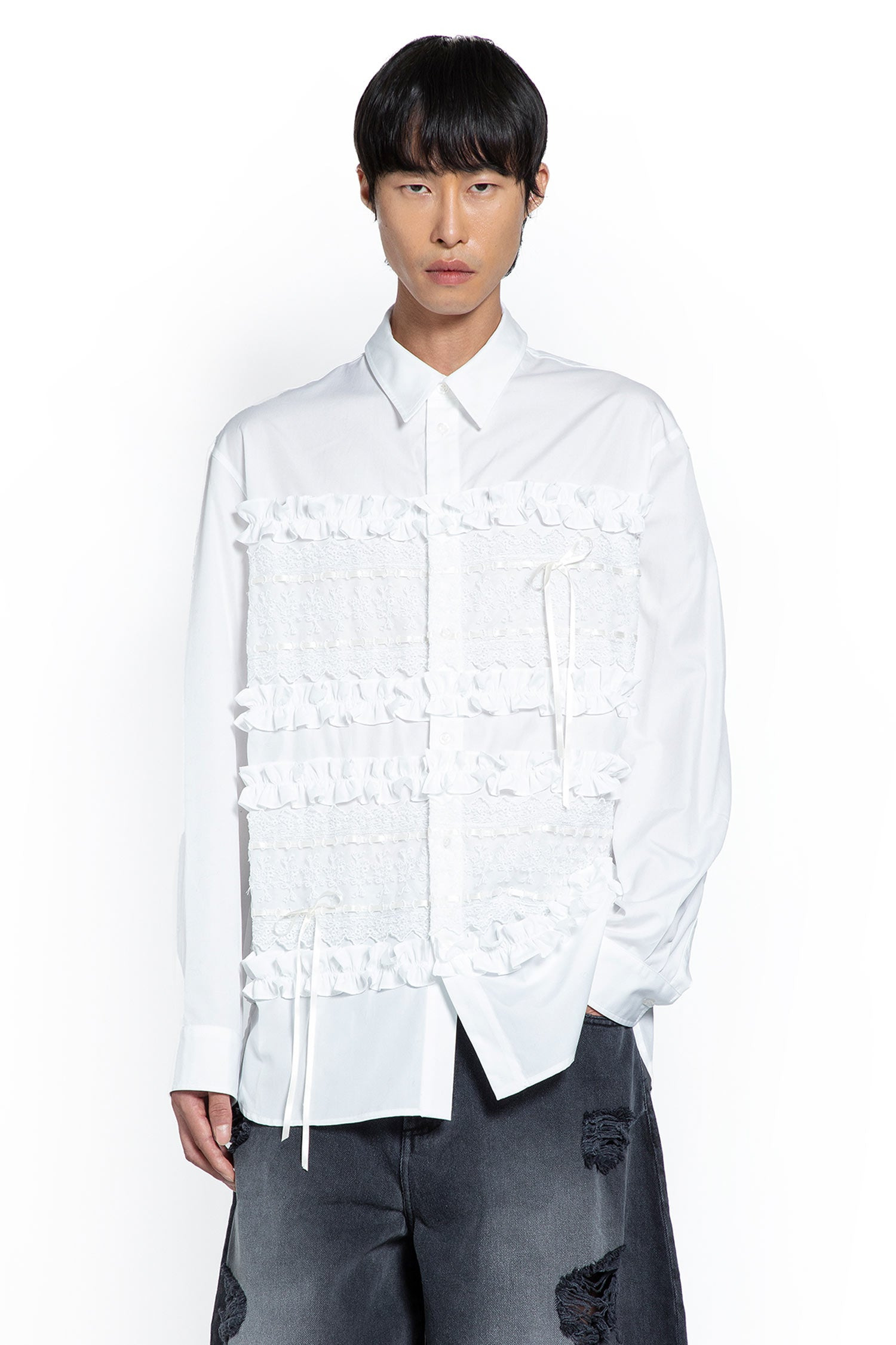 Ribbon Trim Easy Shirt - 5