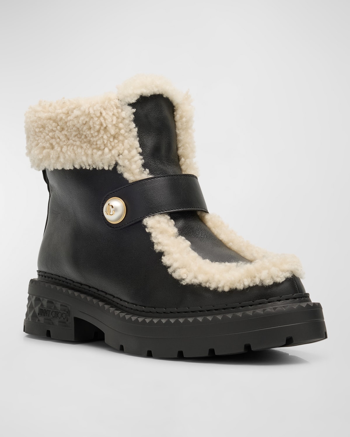 Shea Leather Shearling Ankle Boots - 3