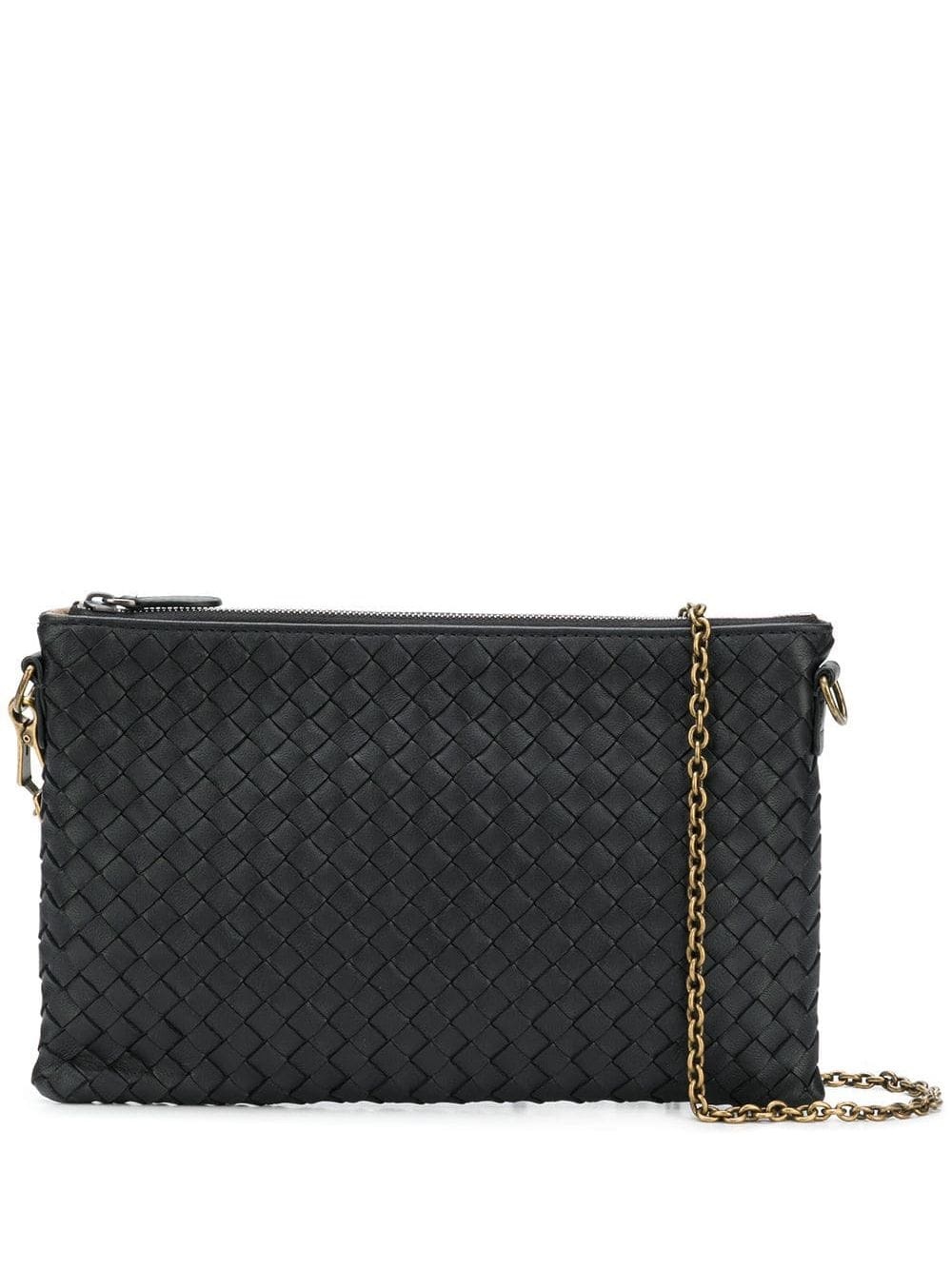 intrecciato weave chain pouch - 1