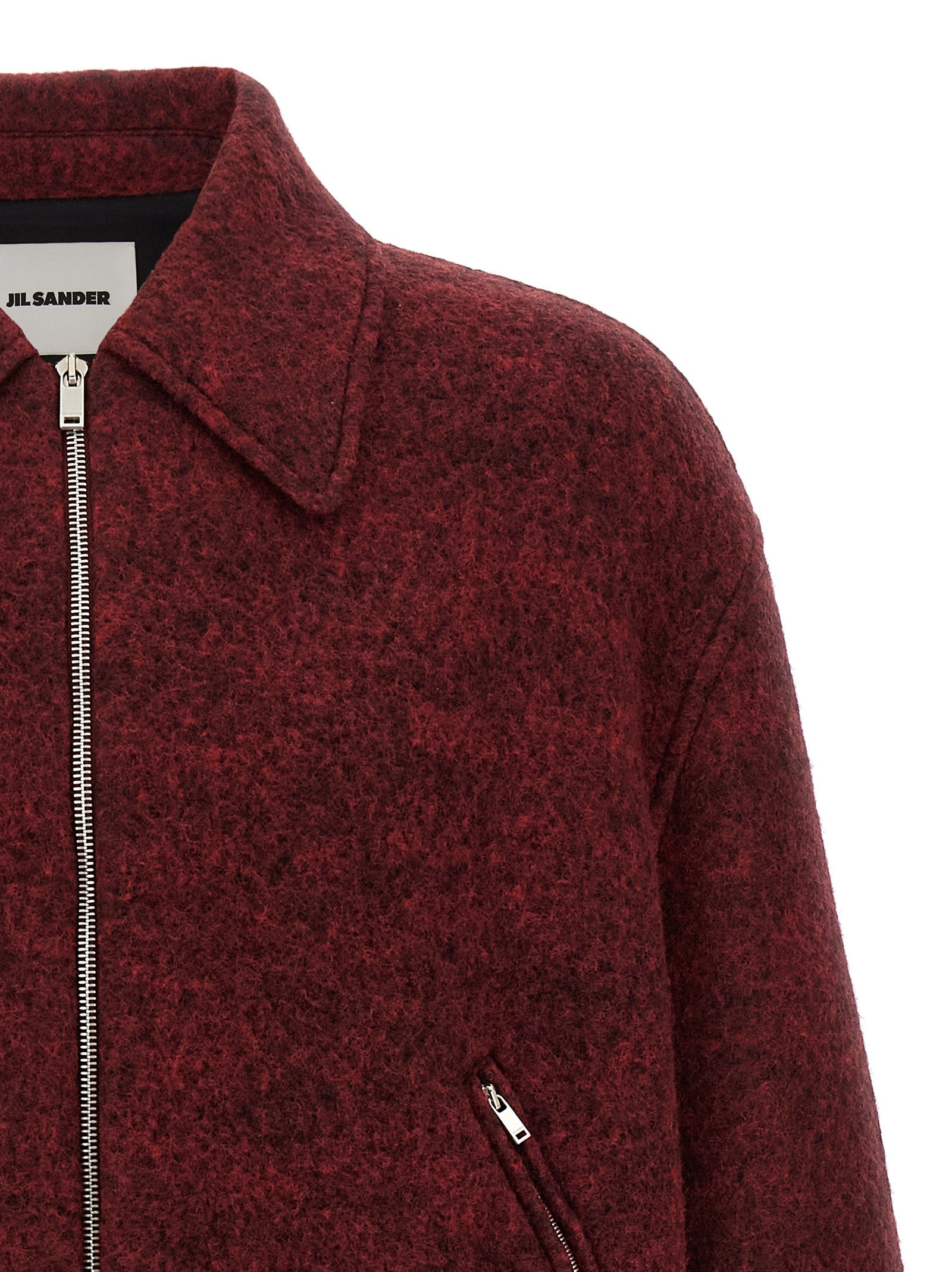 MéLange Wool Bomber Jacket Puffer Jackets Bordeaux - 3