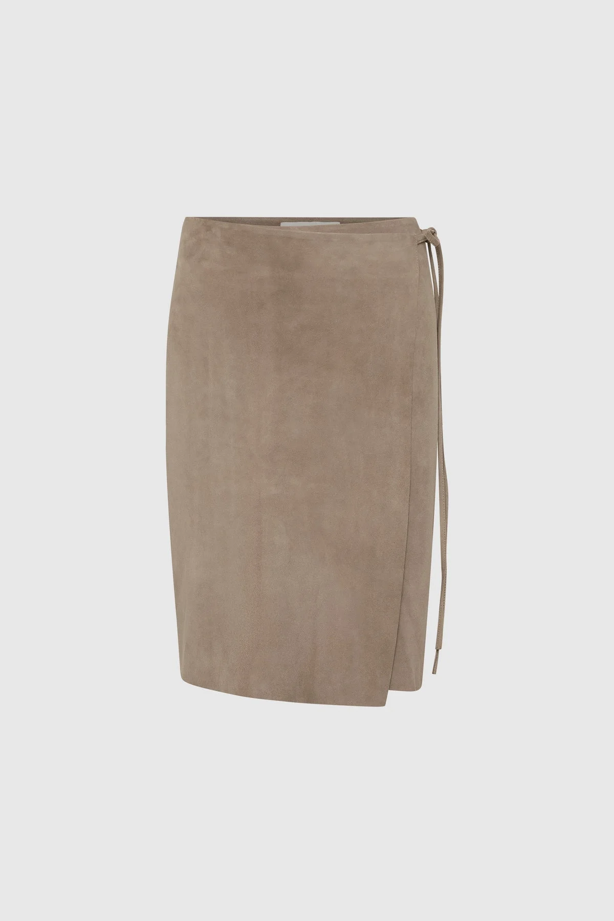 Suede Everyday Wrap Skirt - Earth - 1