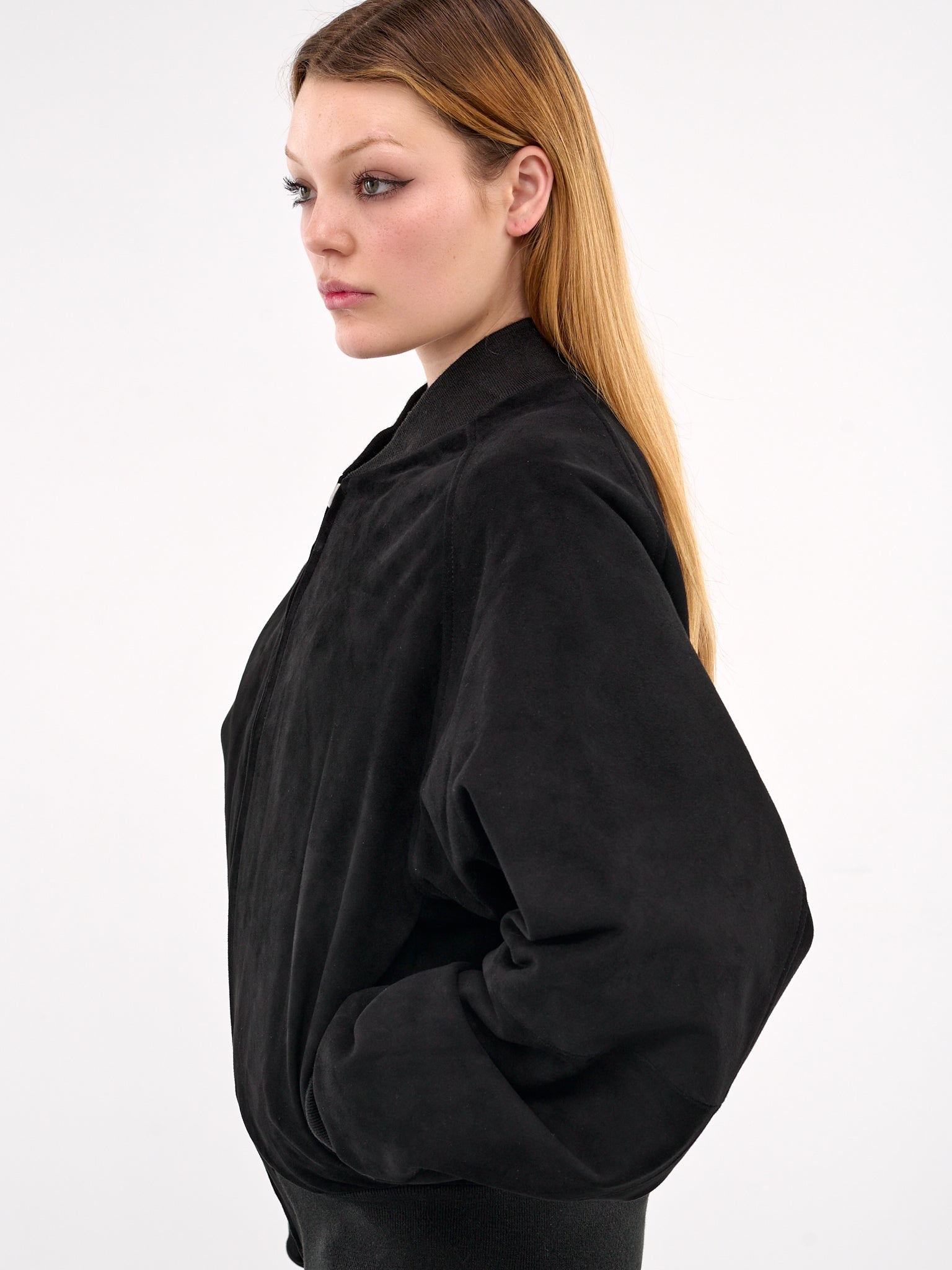 Suede Raglan Bomber Jacket - 5