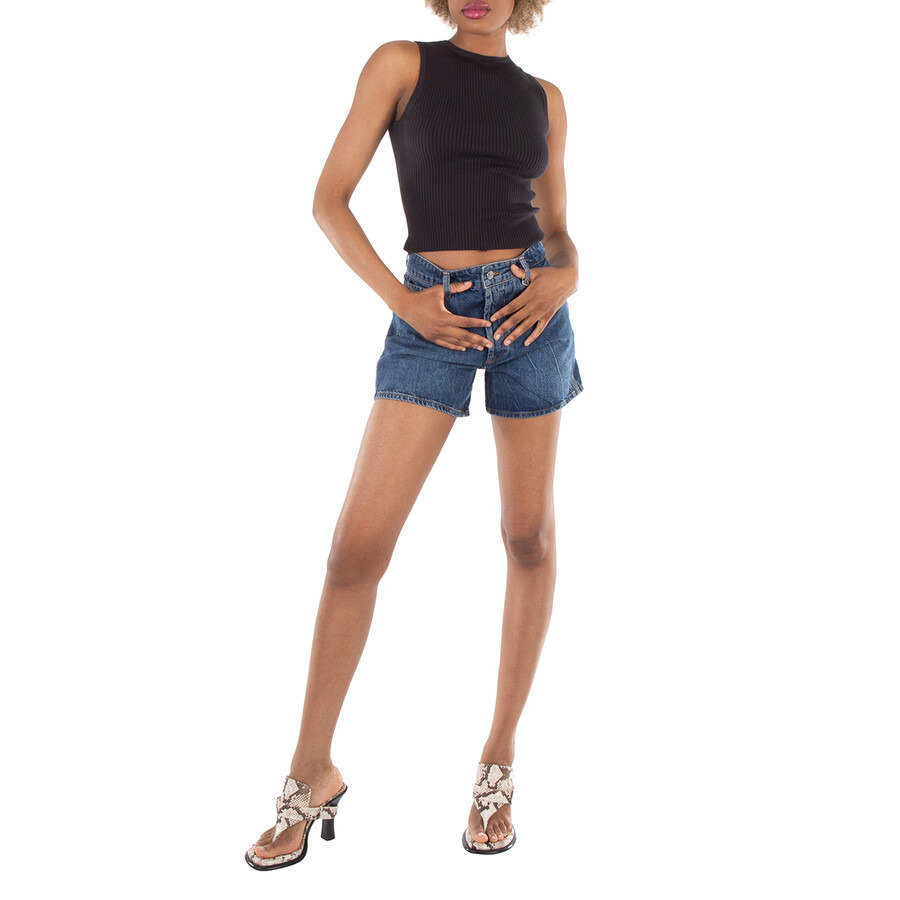 Anine Bing Dalton Denim Shorts - 4