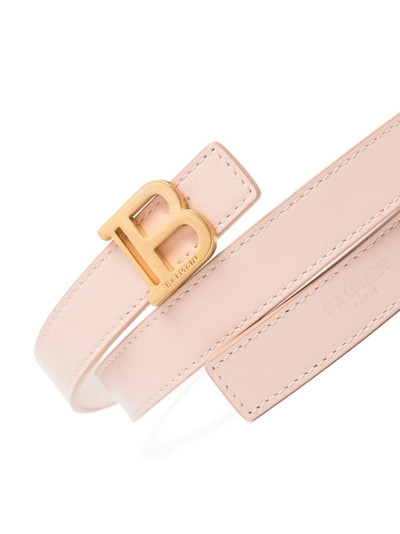 Balmain logo-buckle reversible leather belt outlook
