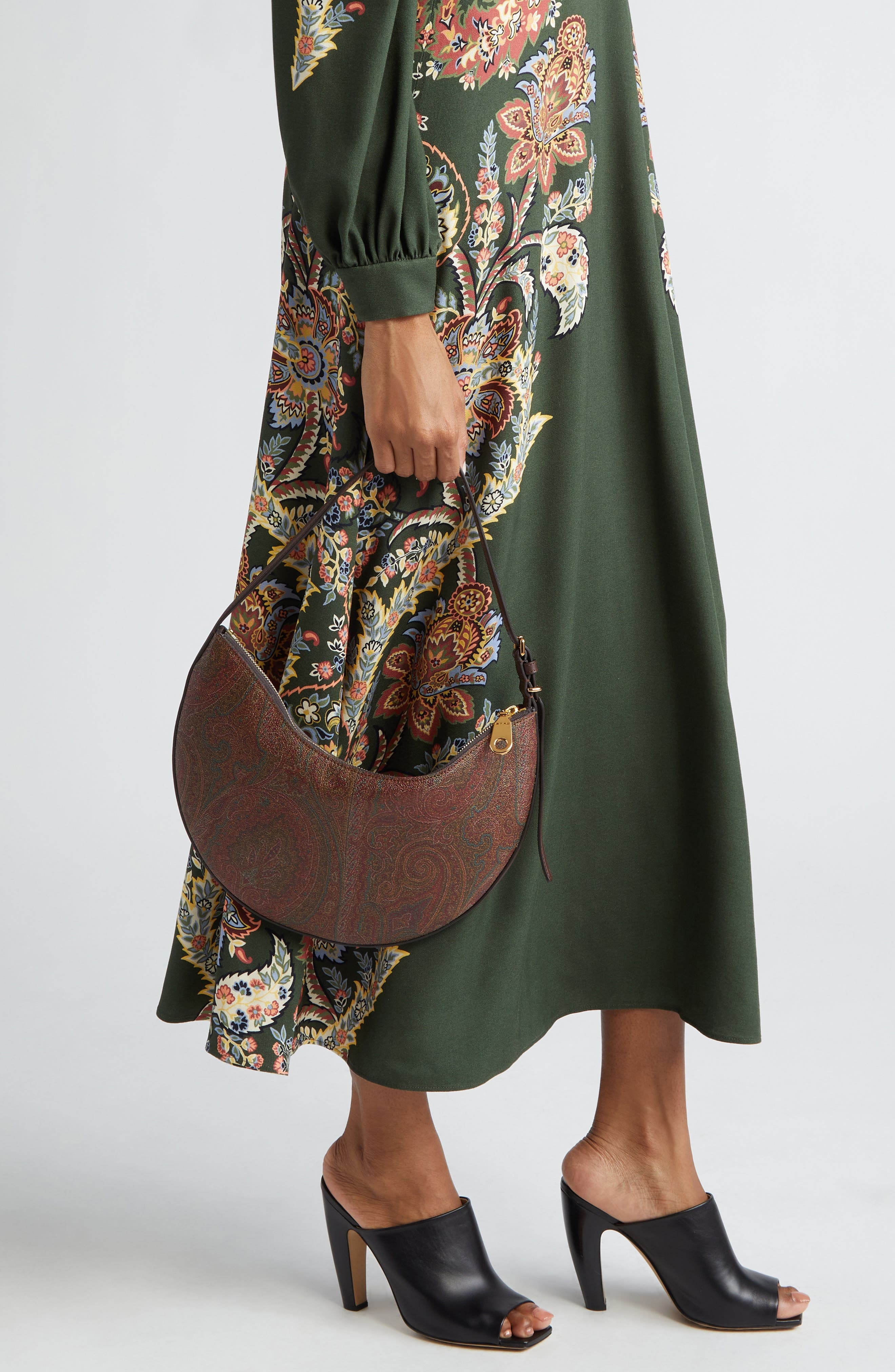 Etro Essential Paisley Hobo in Brown at Nordstrom - 2