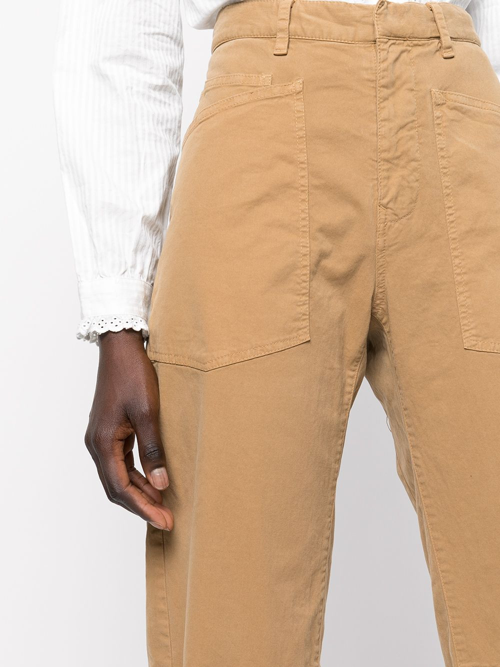 Shon cropped angular-leg trousers - 5