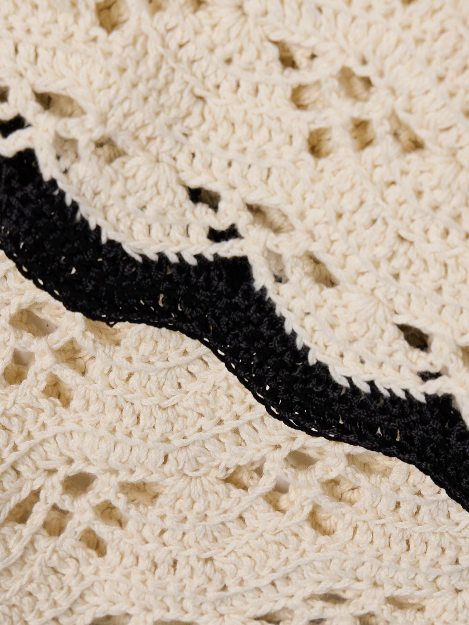 Rhiannon crocheted cotton midi skirt Cream - 4