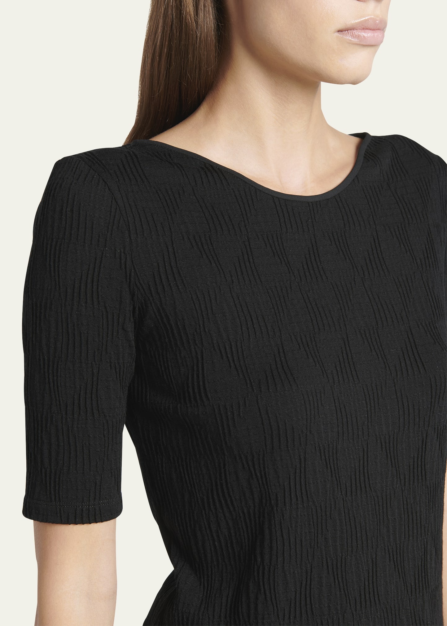 Slim Textured Jersey Top - 5
