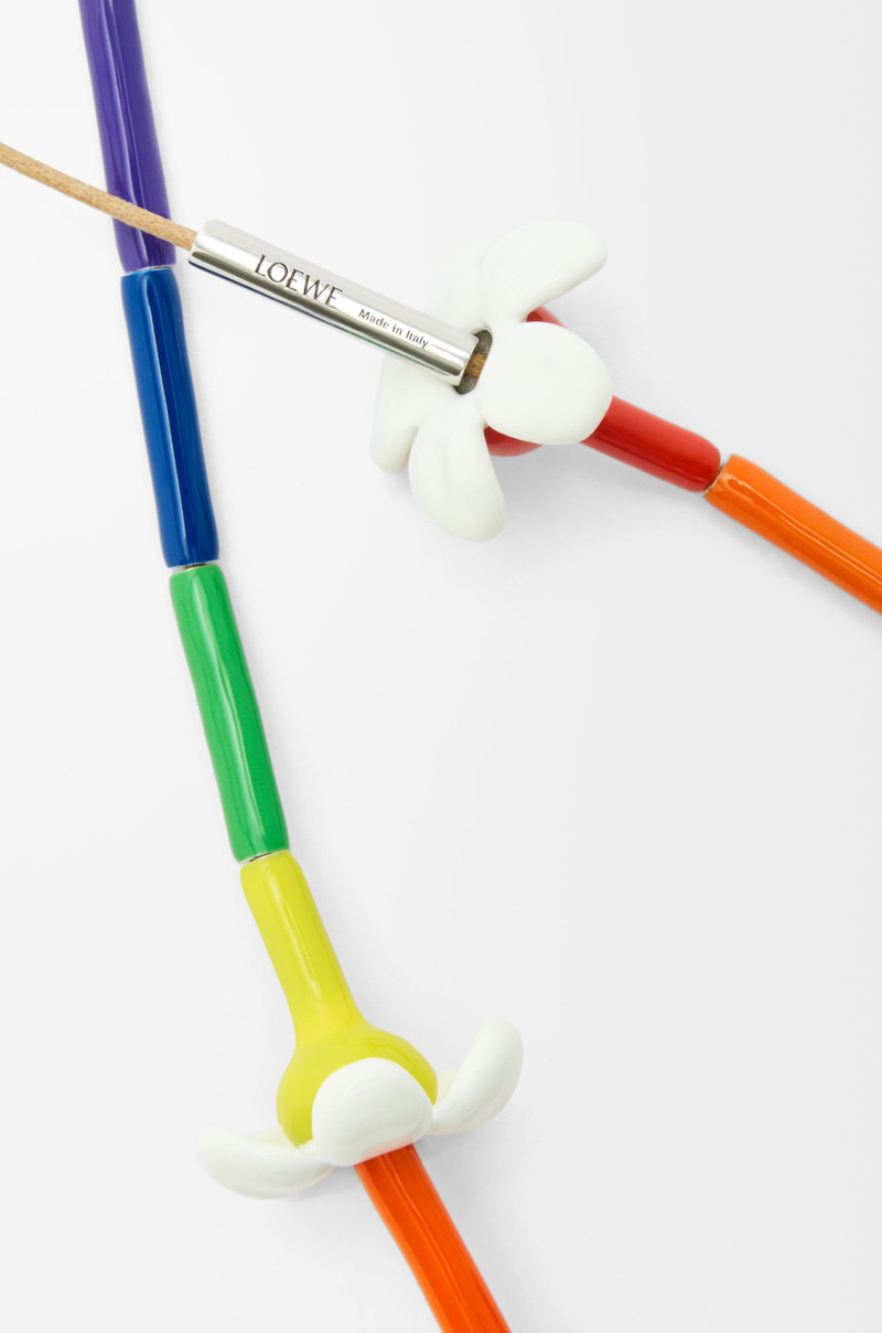 Flor necklace in sterling silver and enamel 4