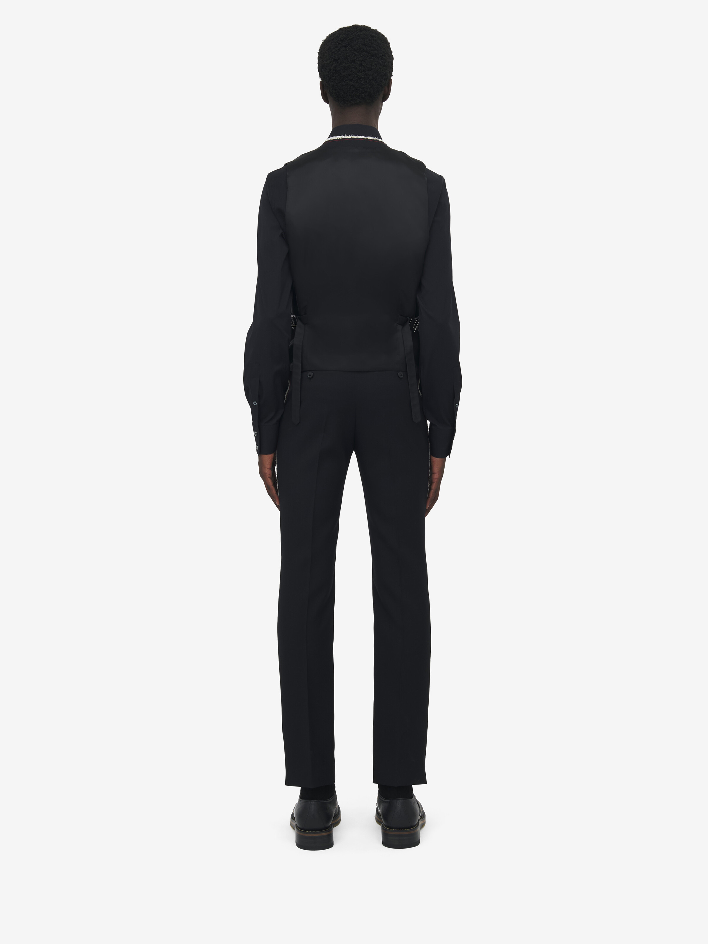 Raw Edge Canvas Waistcoat - 5
