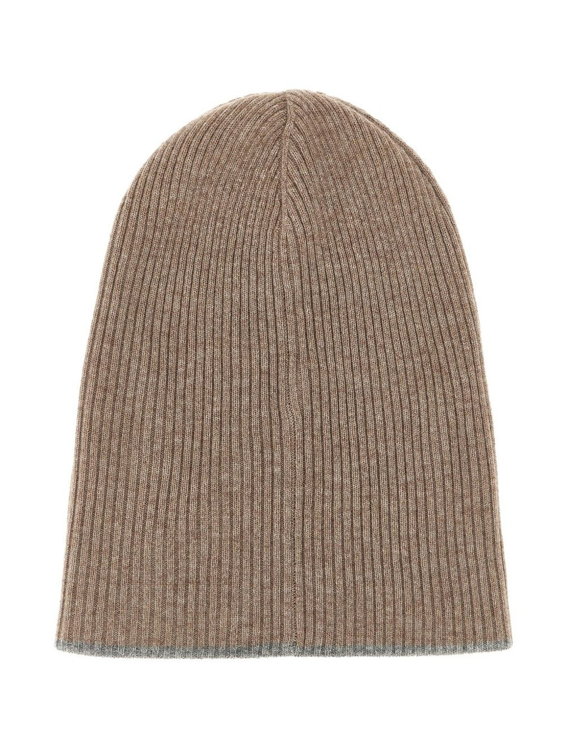 Brunello Cucinelli ribbed cashmere beanie outlook