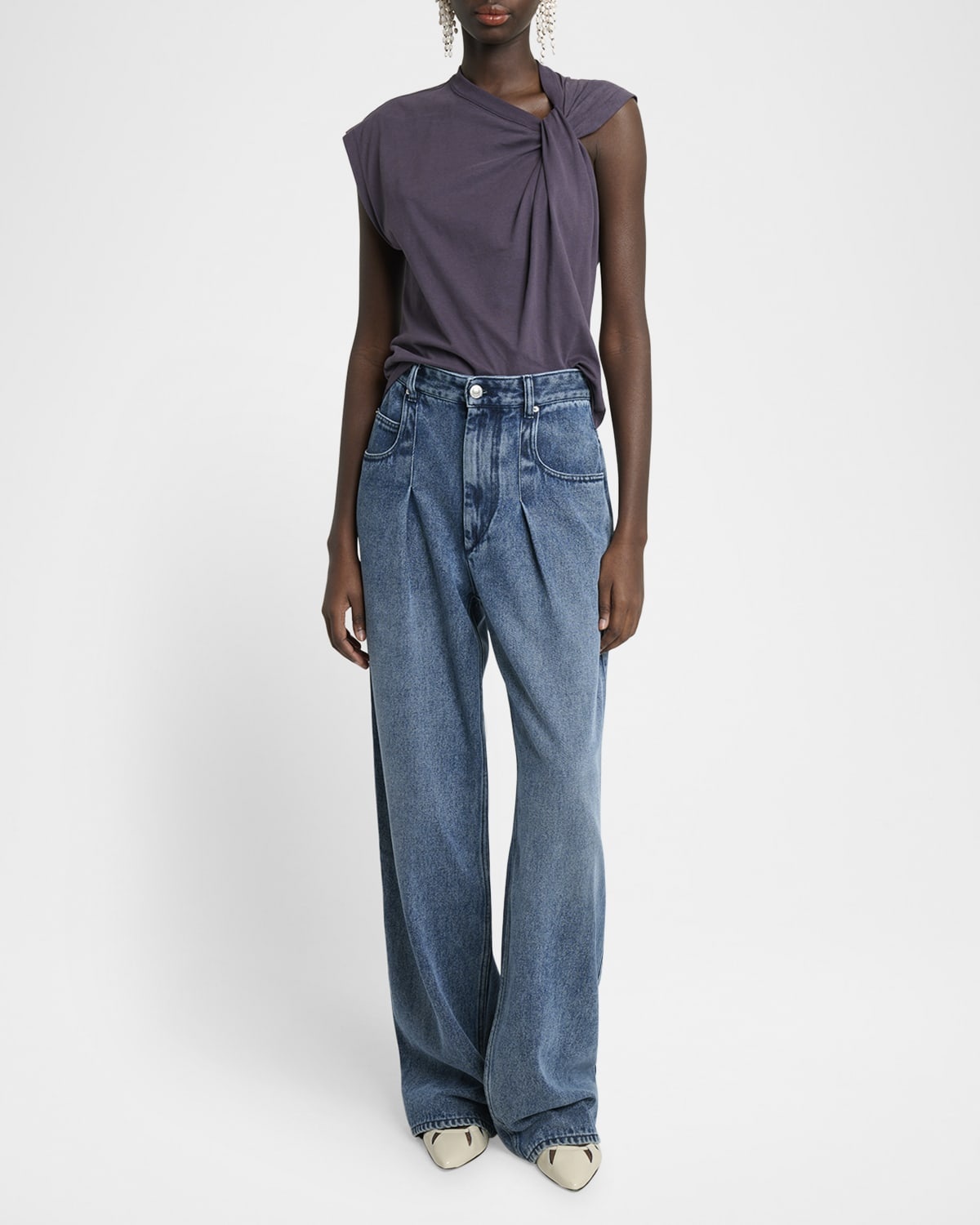 Nayda Asymmetric Cotton T-Shirt - 2