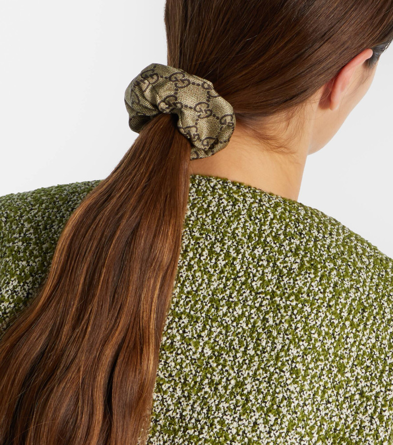 GUCCI GG jacquard silk scrunchie outlook