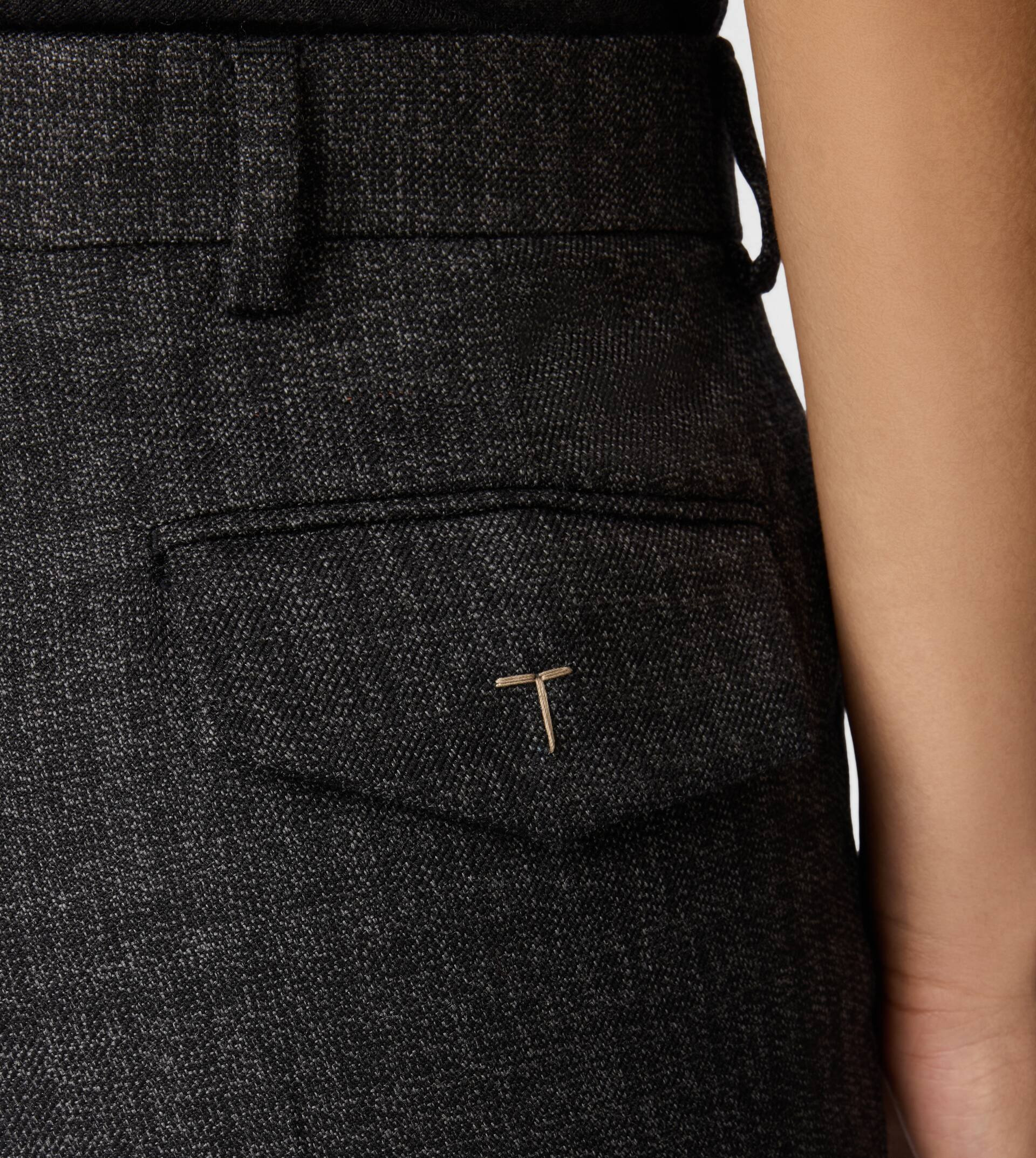 PANTS IN CHECKS WOOL - GREY, BLACK, WHITE - 6