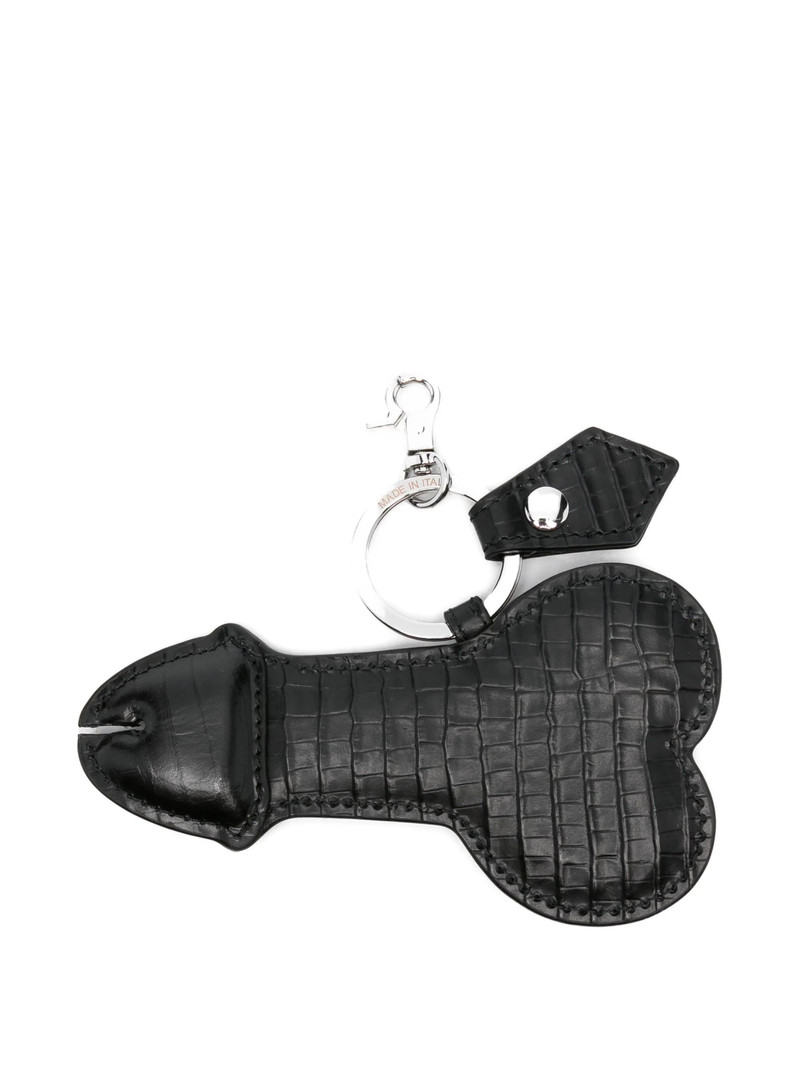 Bell End leather keyring 3